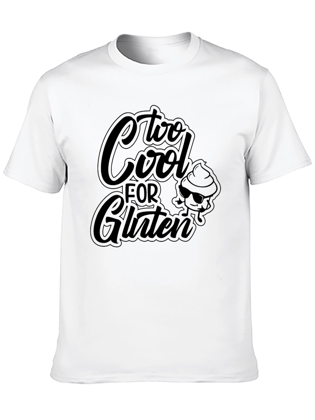 Too Cool for Gluten Black Graphic Tee