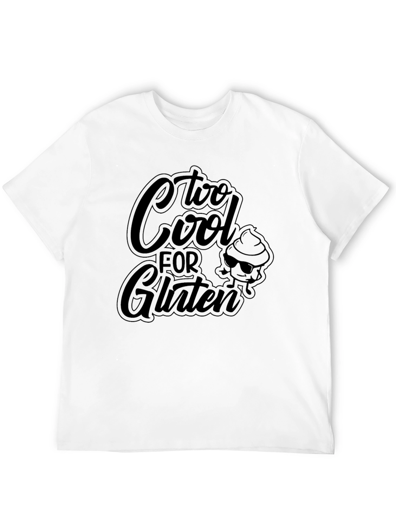 Too Cool for Gluten Black Graphic Tee