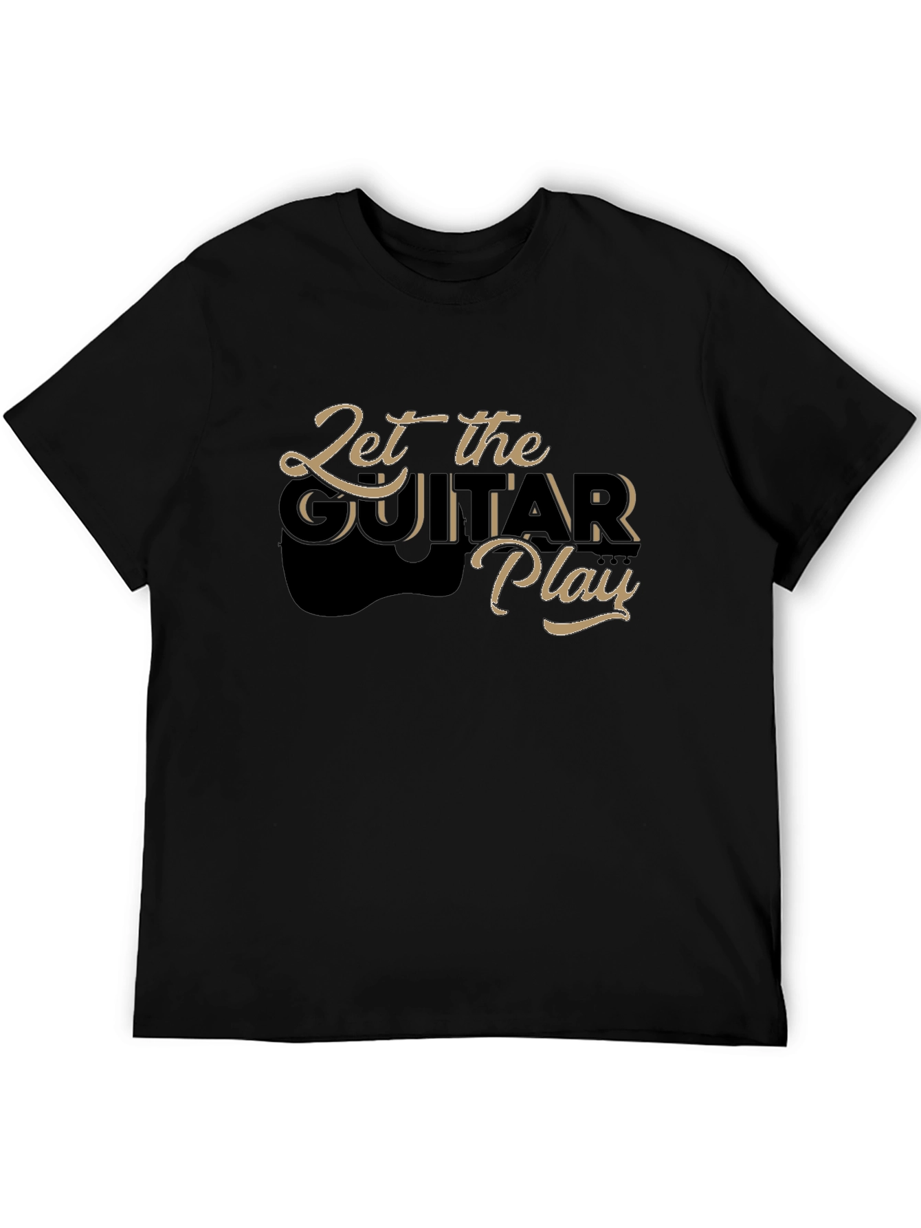 Let the Guitar Play Black T-Shirt