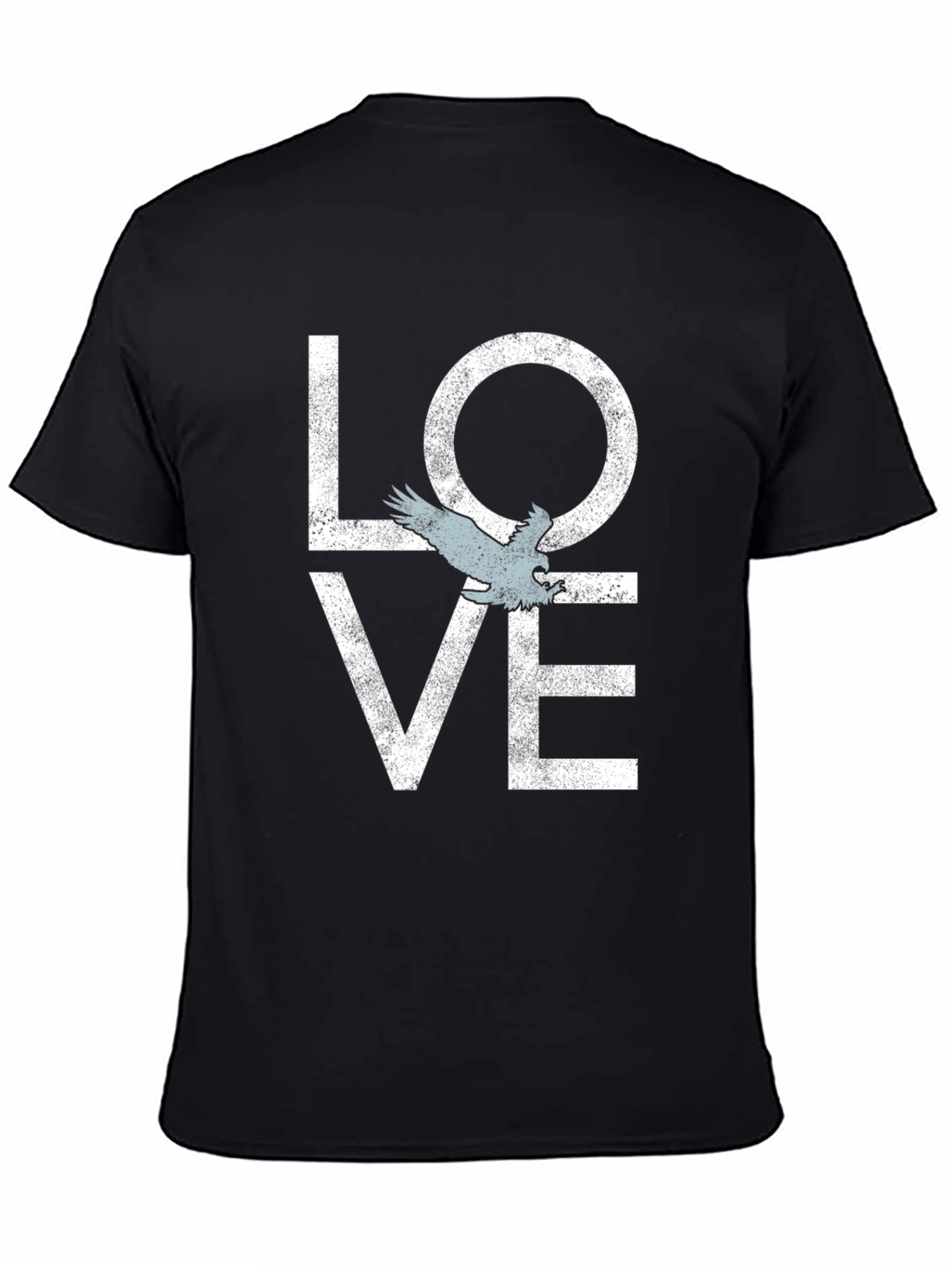 Love Bird Graphic Tee - Soft Black Cotton Shirt
