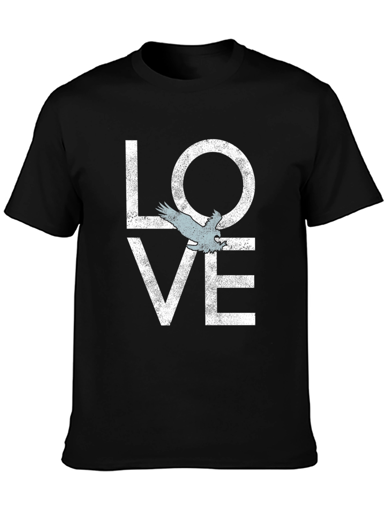 Love Bird Graphic Tee - Soft Black Cotton Shirt