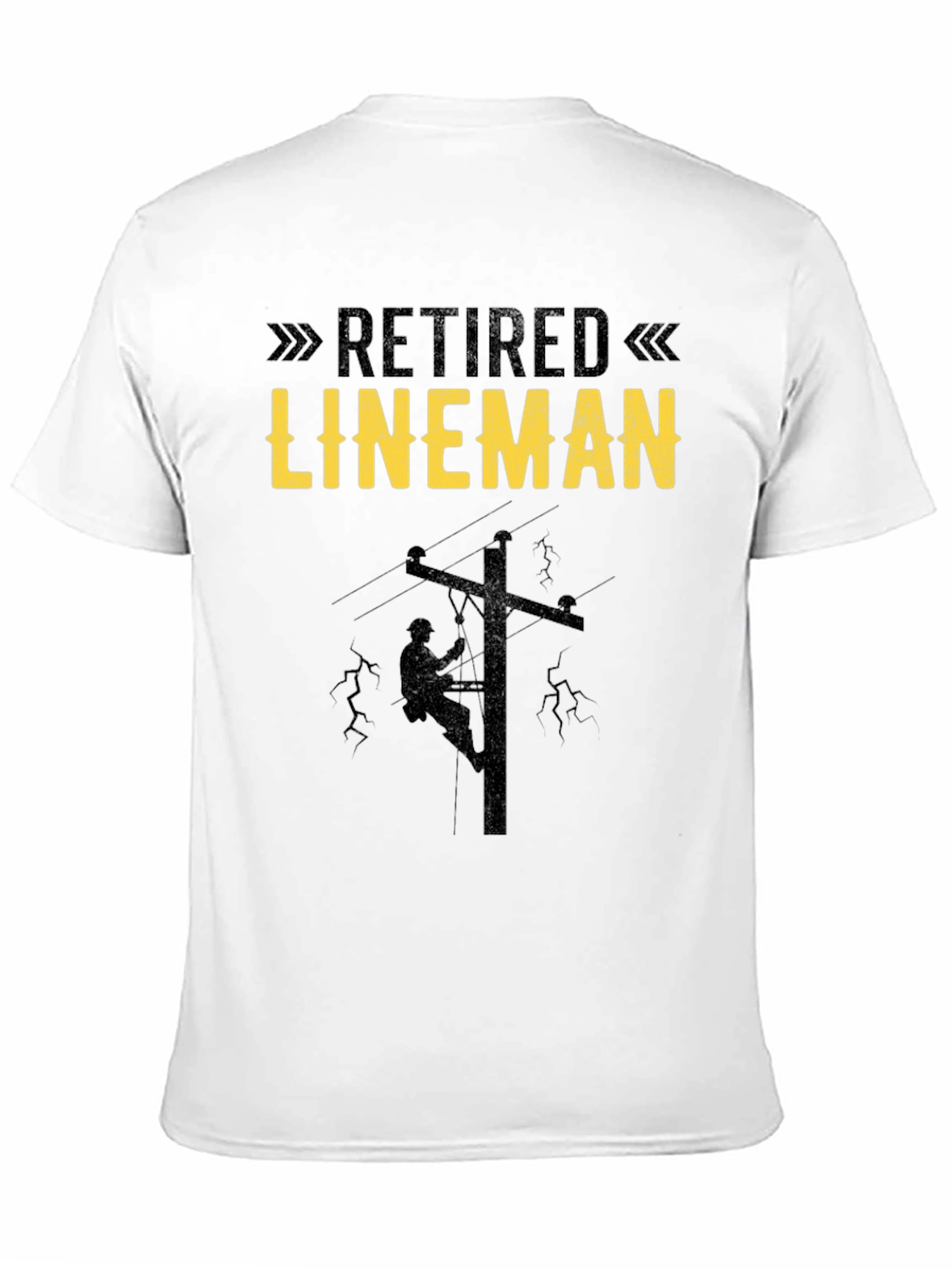 Retired Lineman Black T-Shirt