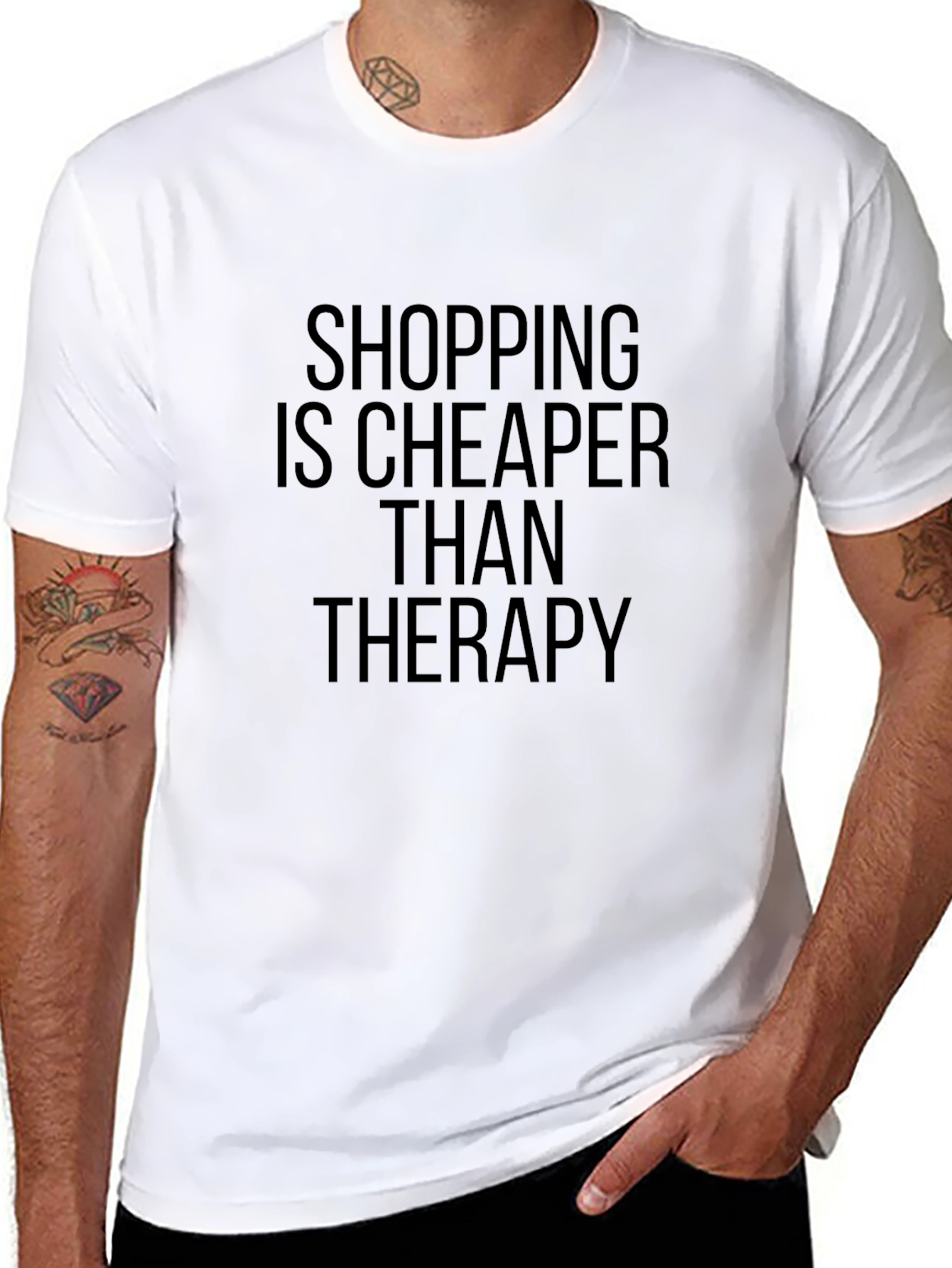 Shopping Is Cheaper Than Therapy T-Shirt
