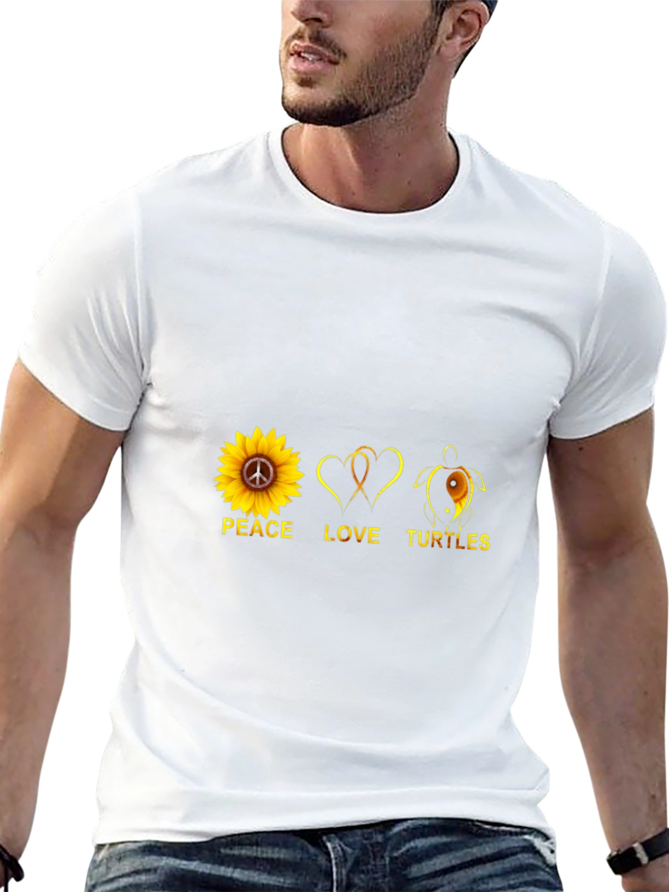 Peace Love Turtles T-Shirt Black