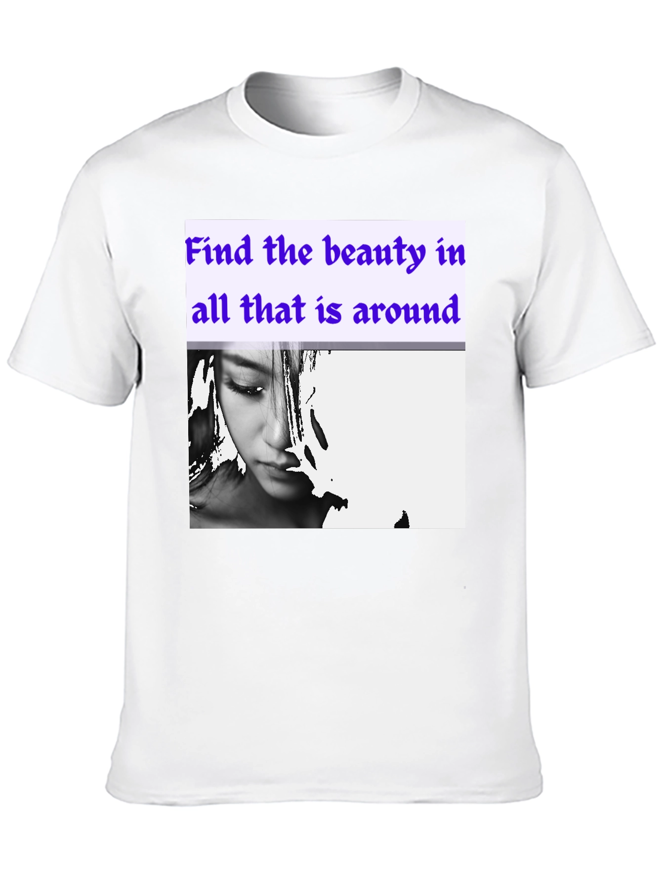 Beauty Around Graphic Tee - Stylish Black Cotton T-Shirt