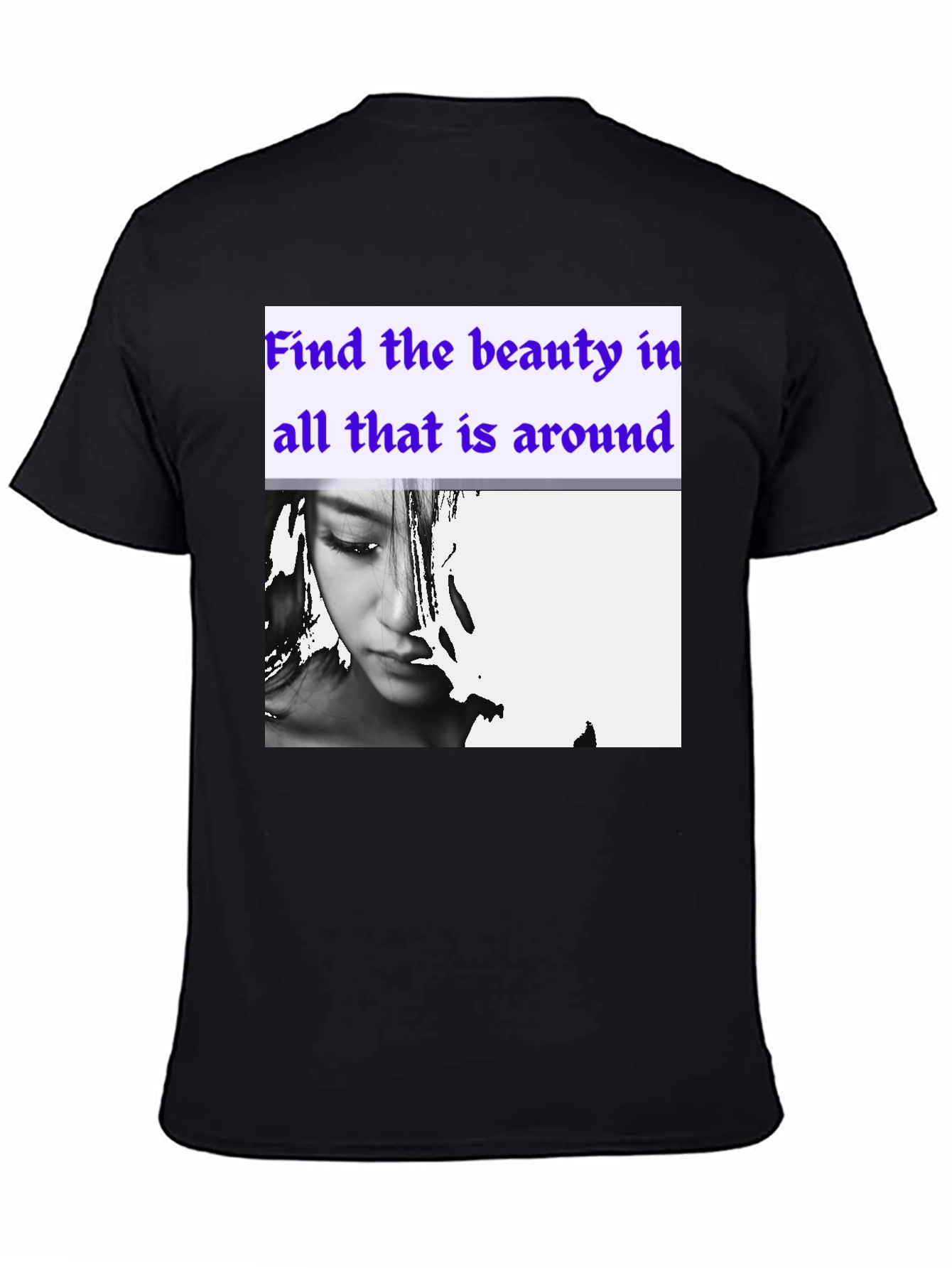 Beauty Around Graphic Tee - Stylish Black Cotton T-Shirt