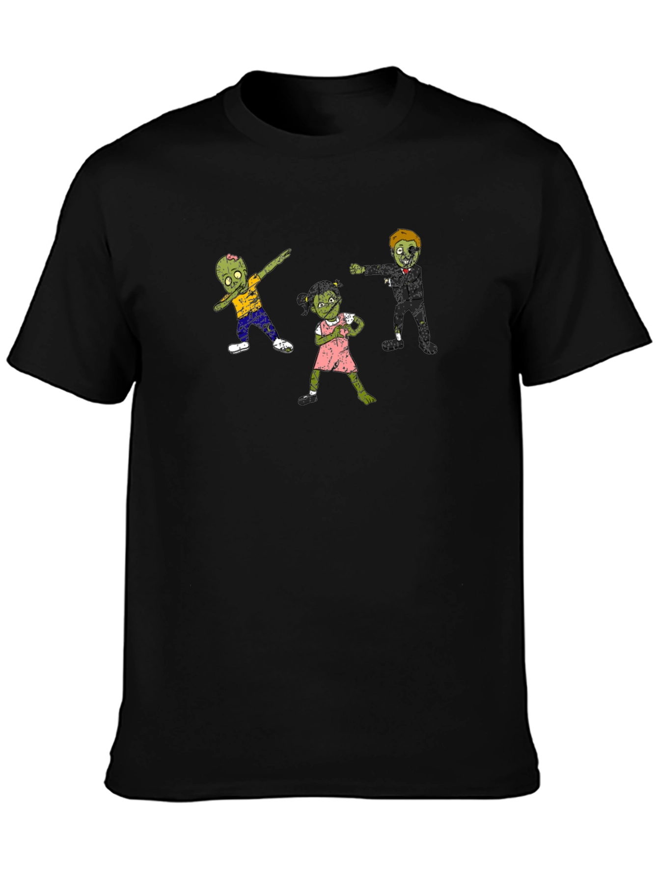 Zombie Family T-Shirt - Cool Black Tee