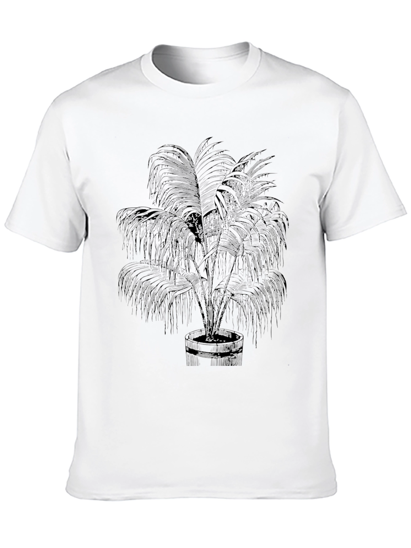Mens Black Palm Tree Graphic Tee