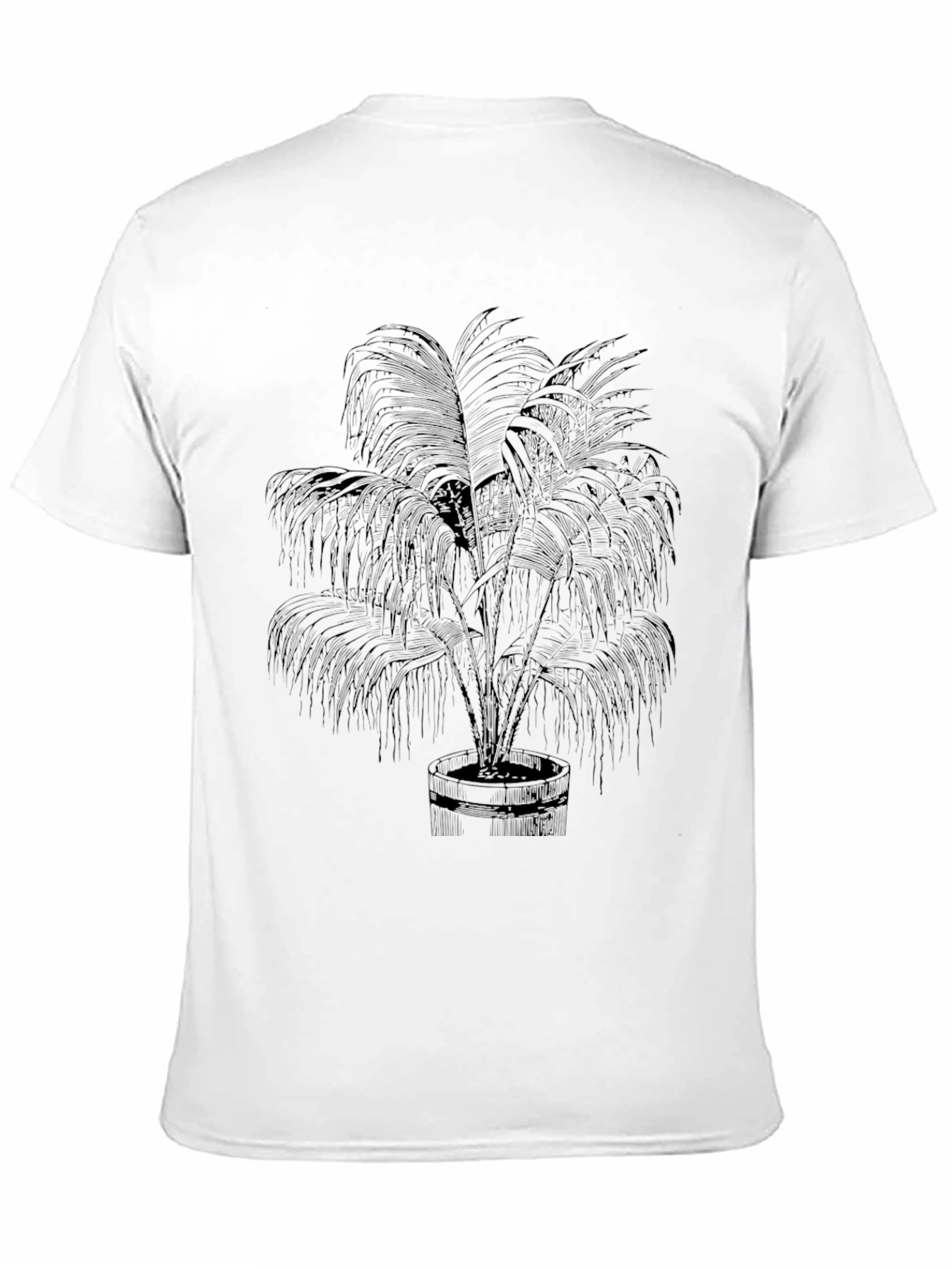 Mens Black Palm Tree Graphic Tee