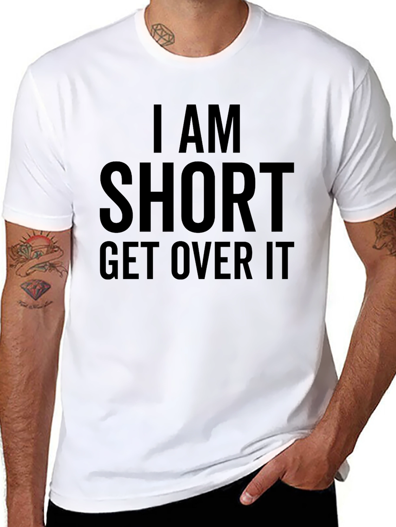 I am Short Get Over It Funny T-Shirt