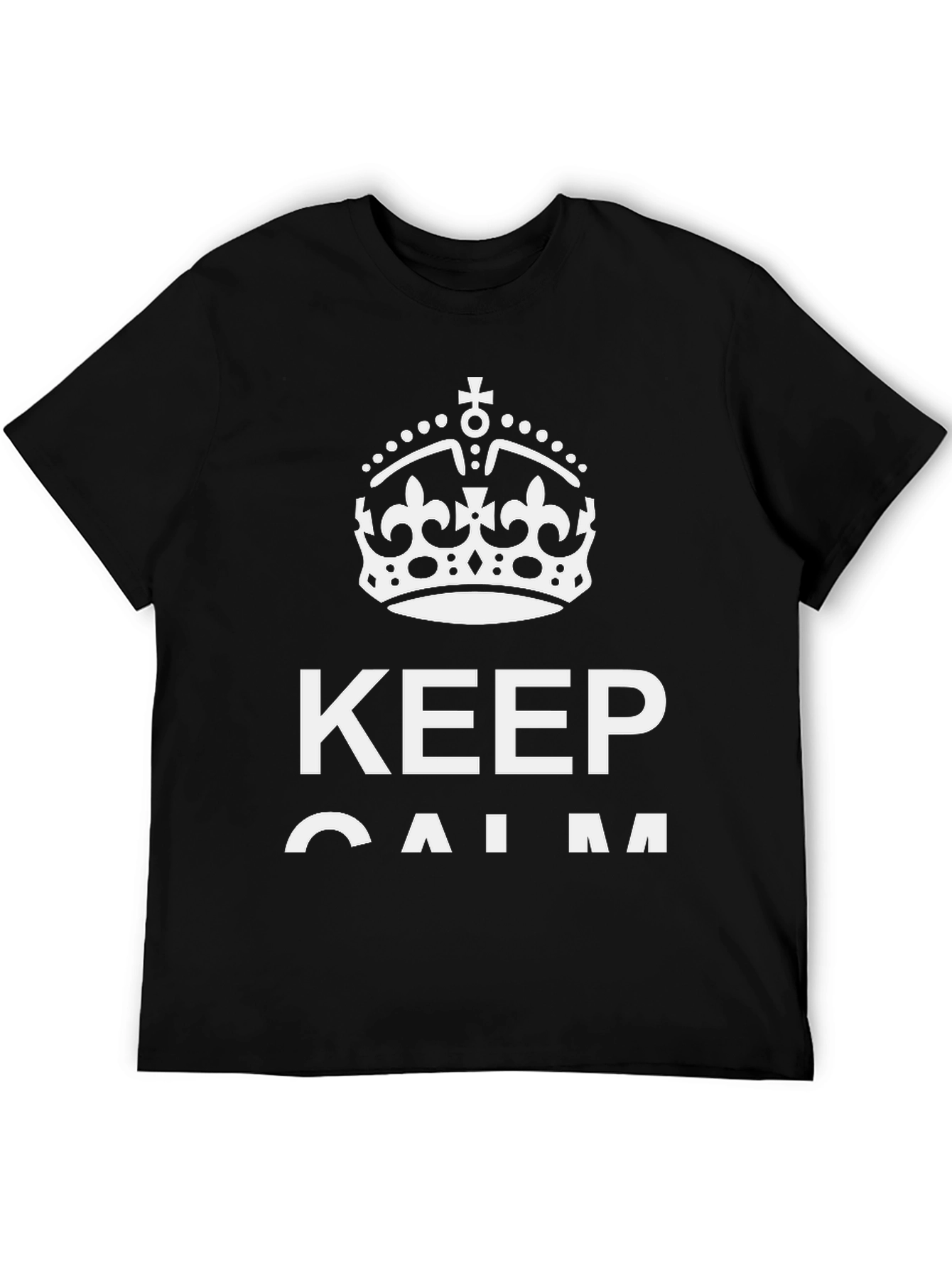 Keep Calm Graphic Tee - Black