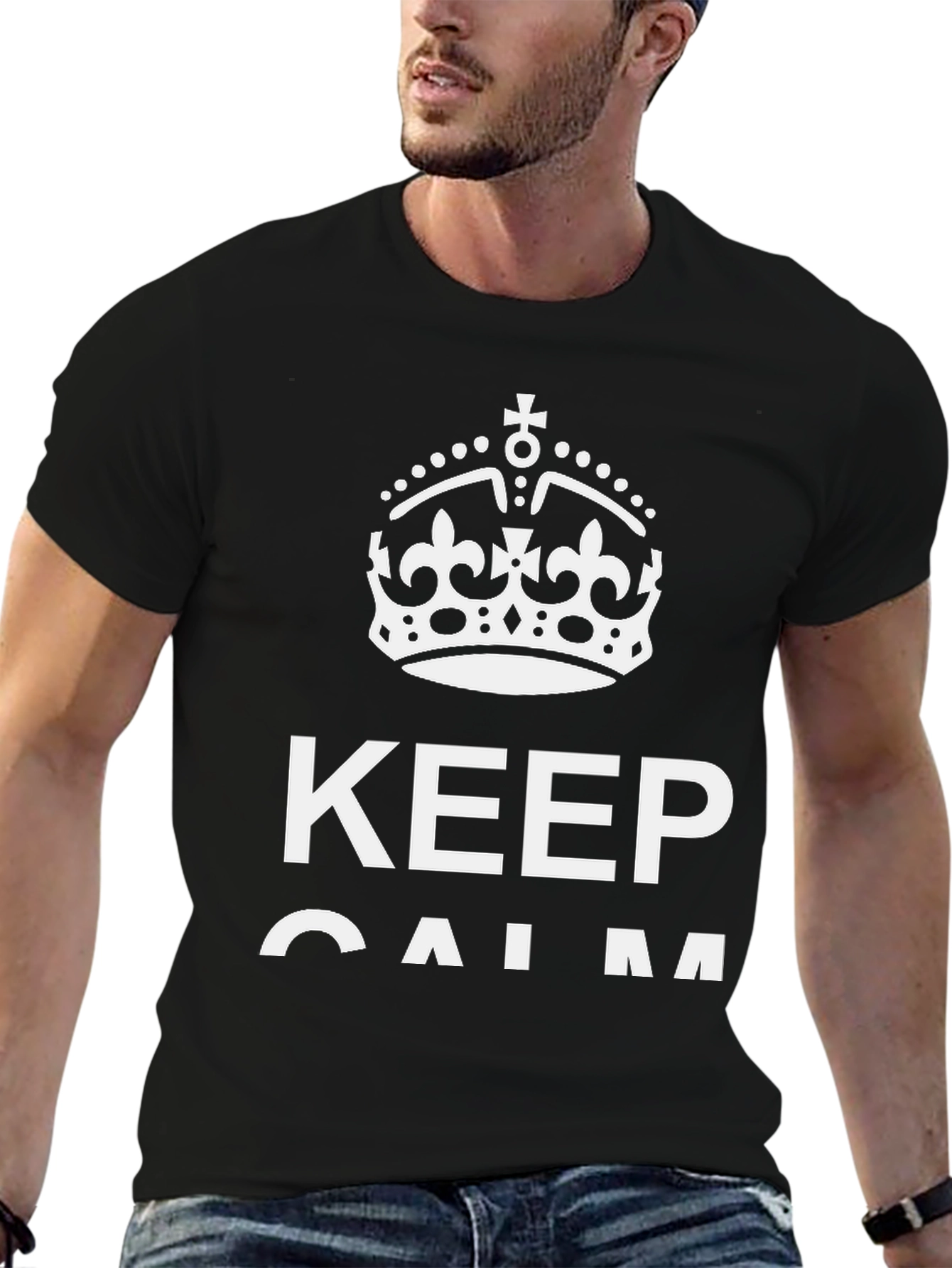 Keep Calm Graphic Tee - Black