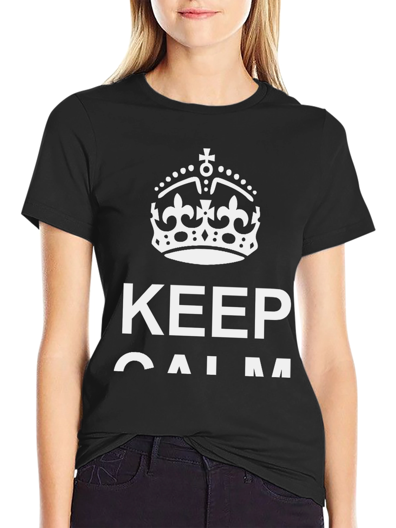 Keep Calm Graphic Tee - Black
