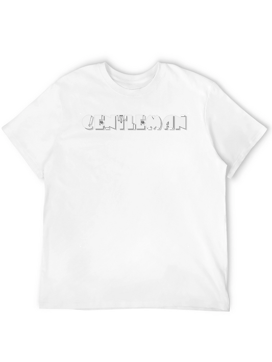 Gentleman Graphic Print Crew Neck T-Shirt