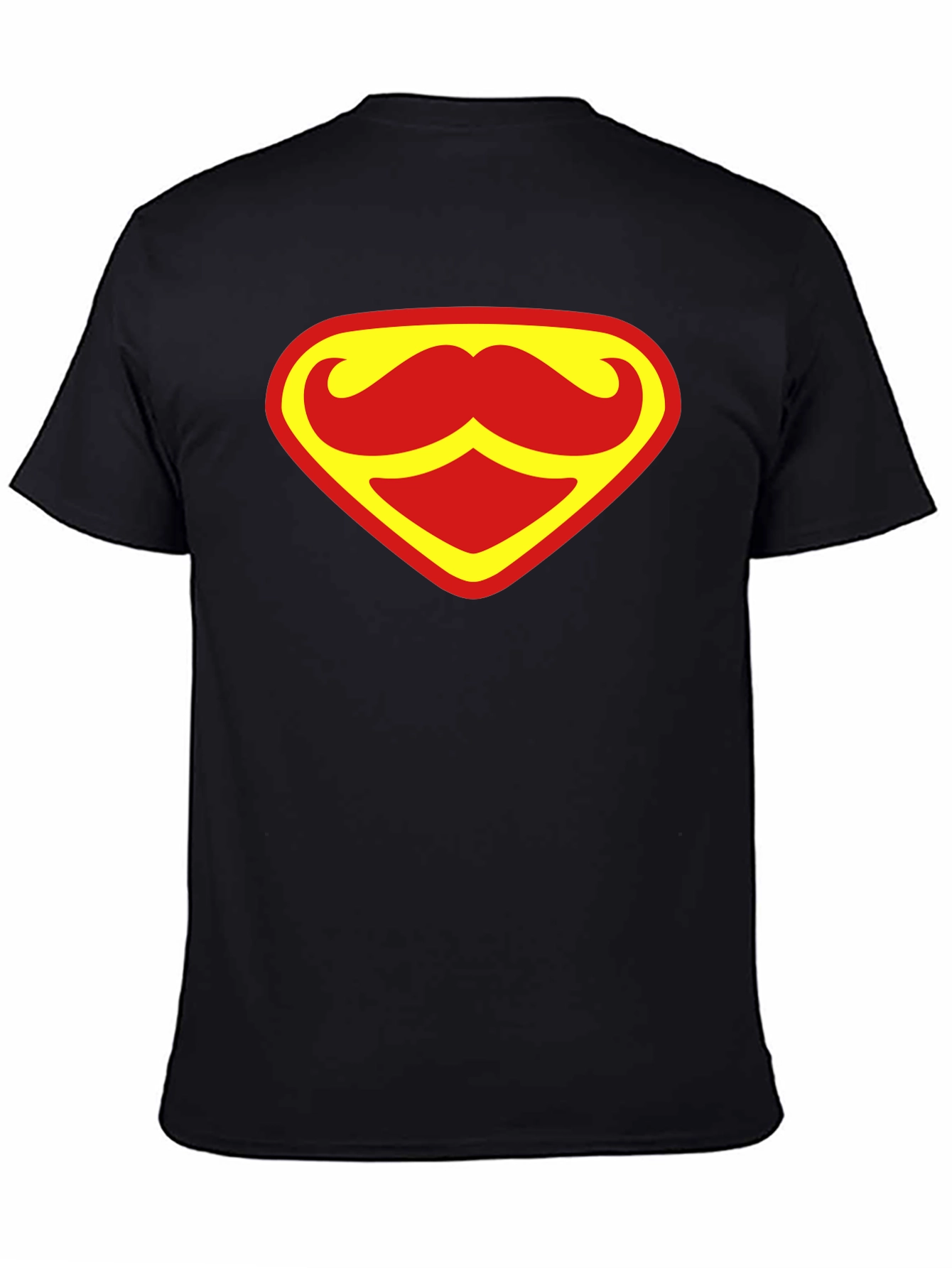 Funny Mustache Superman Logo Graphic T-Shirt