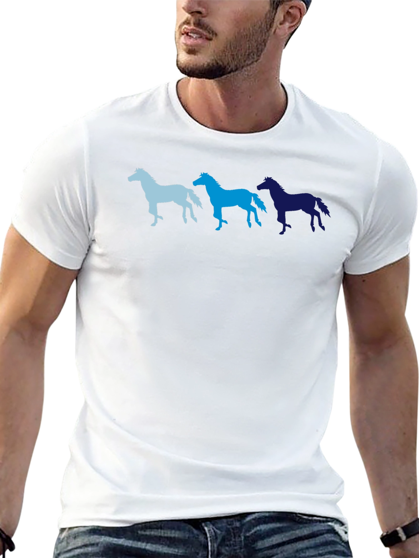 Gradient Horse T-Shirt - Unique Graphic Tee