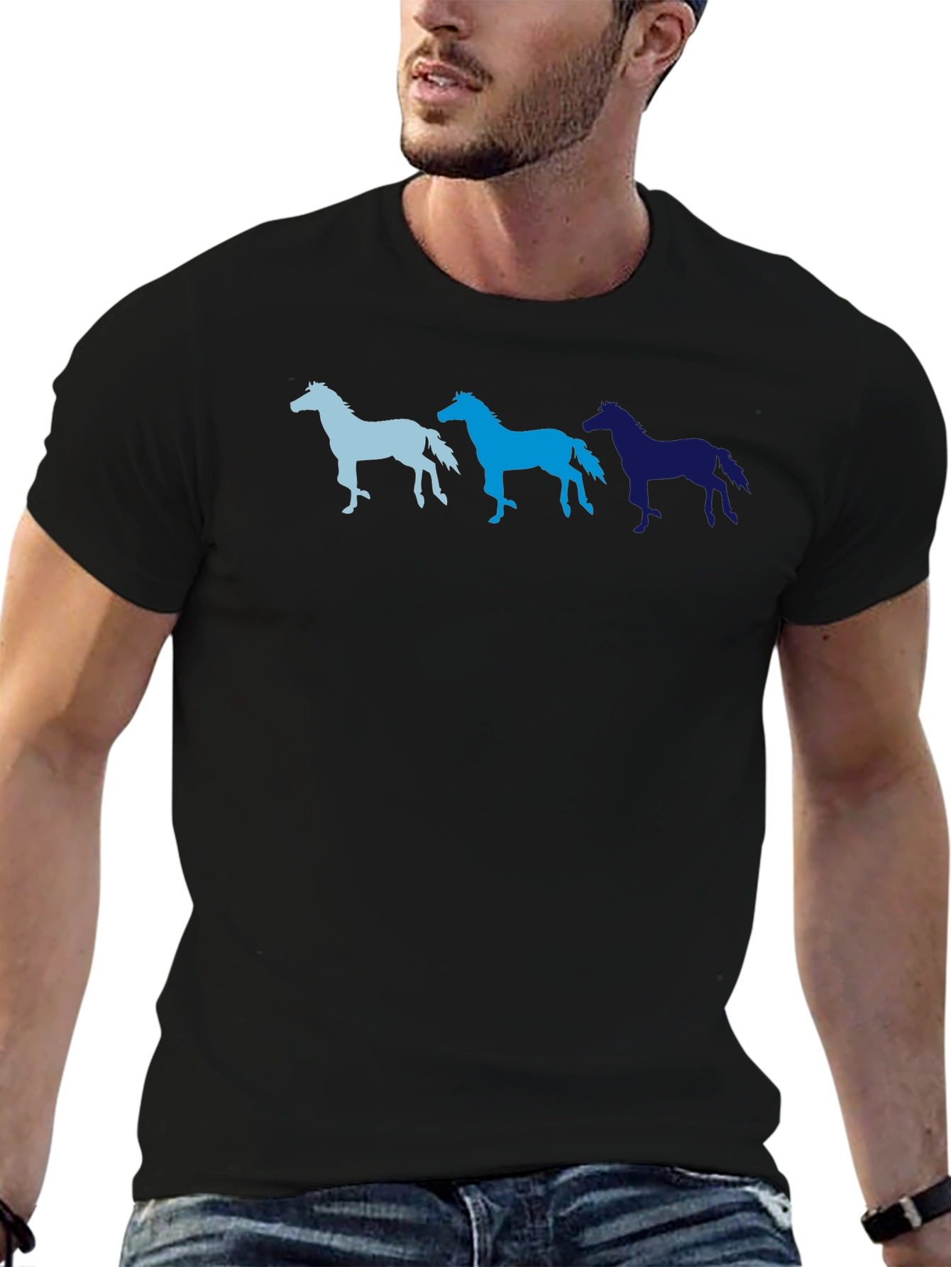 Gradient Horse T-Shirt - Unique Graphic Tee