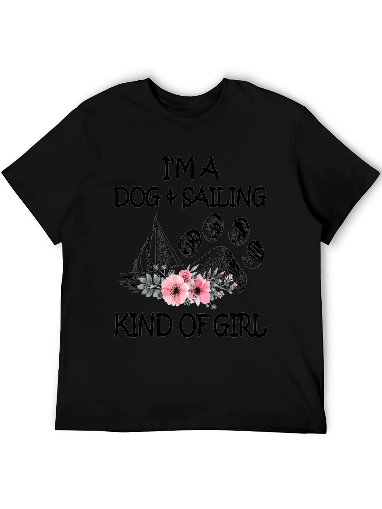 Dog and Sailing Kind of Girl Graphic Tee