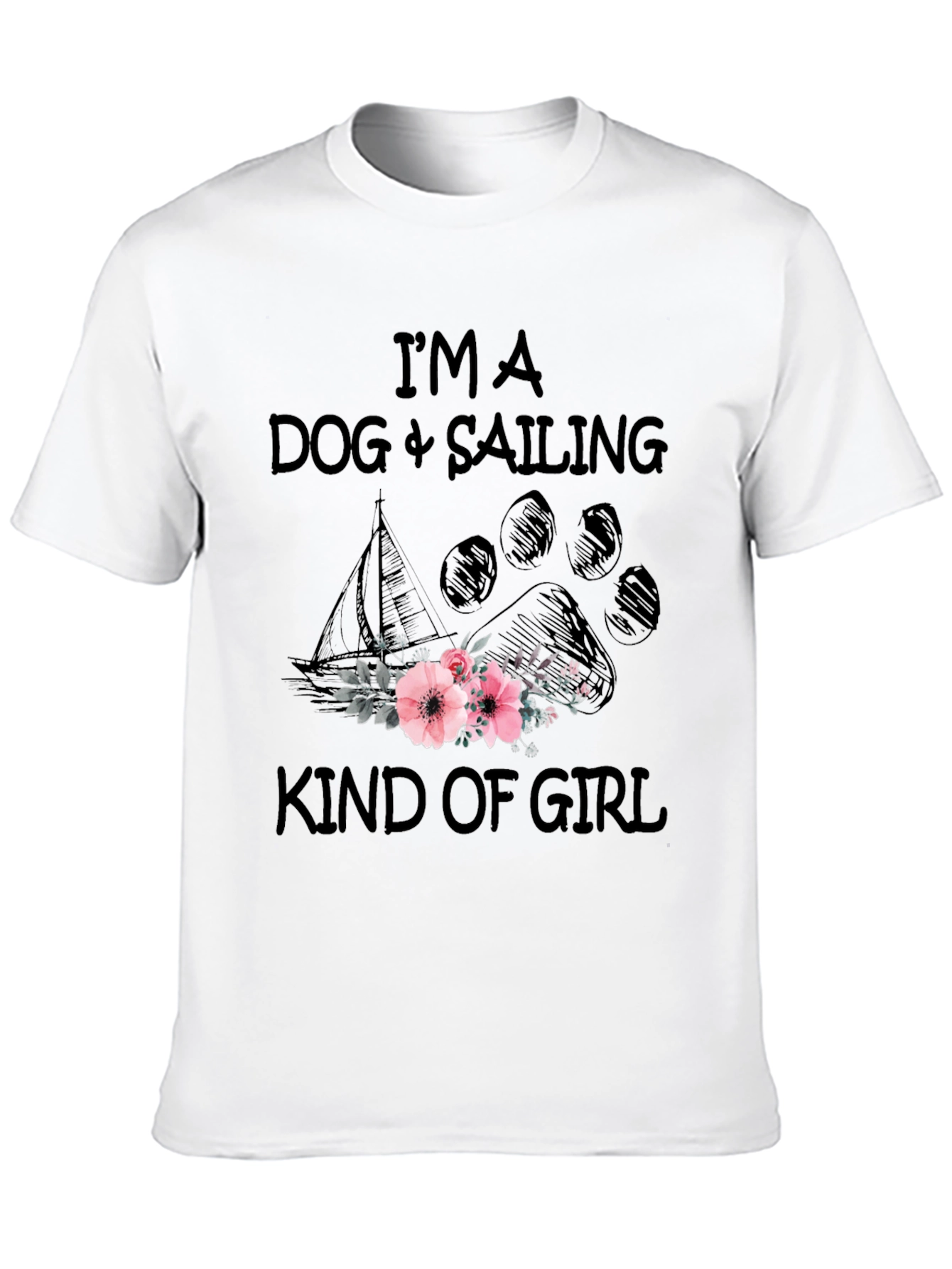 Dog and Sailing Kind of Girl Graphic Tee