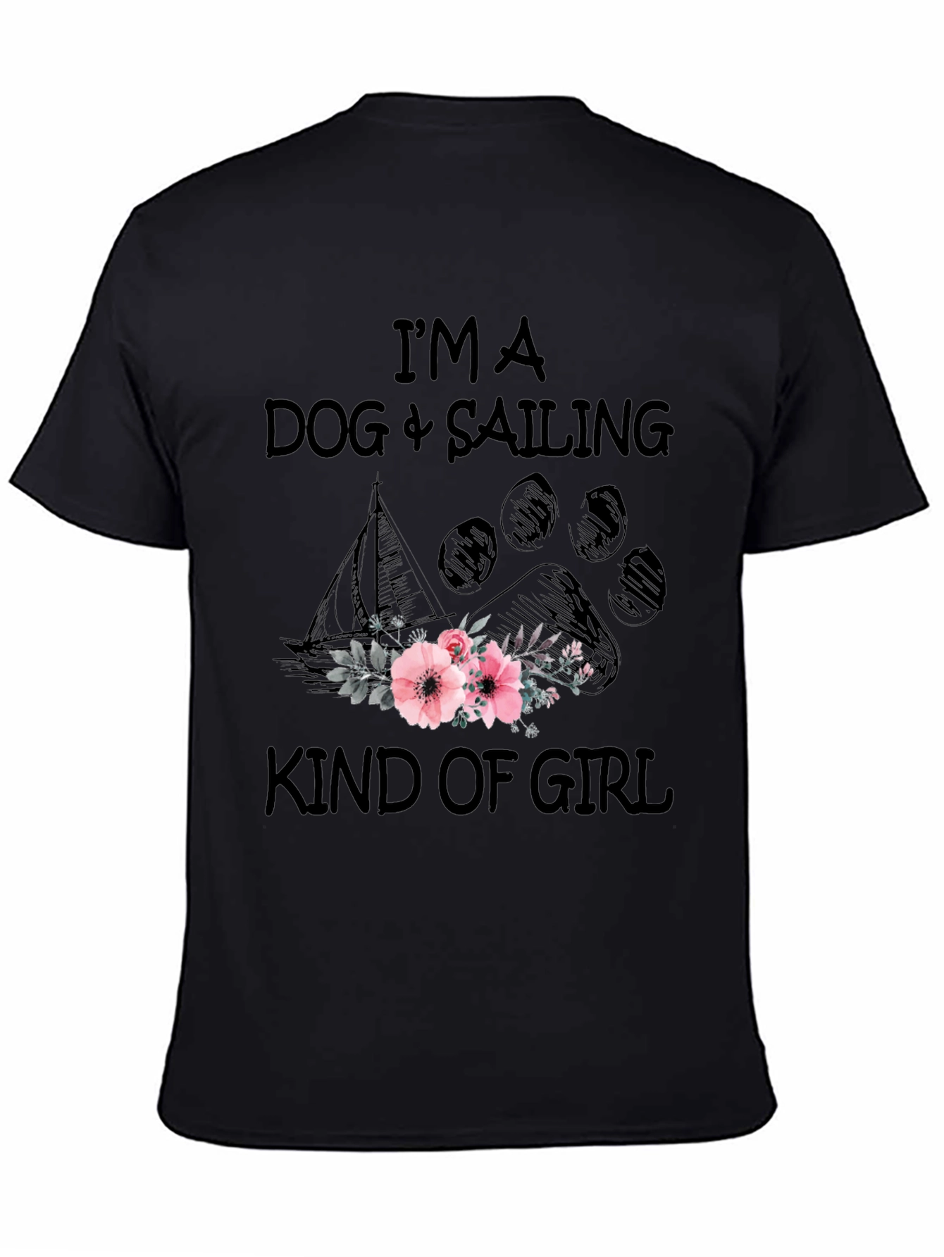 Dog and Sailing Kind of Girl Graphic Tee