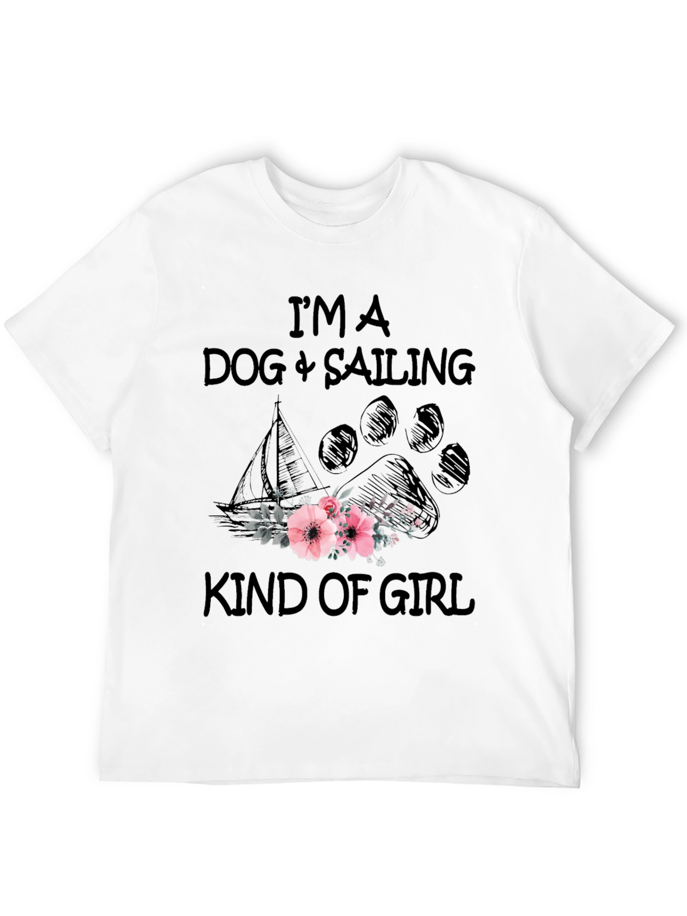 Dog and Sailing Kind of Girl Graphic Tee