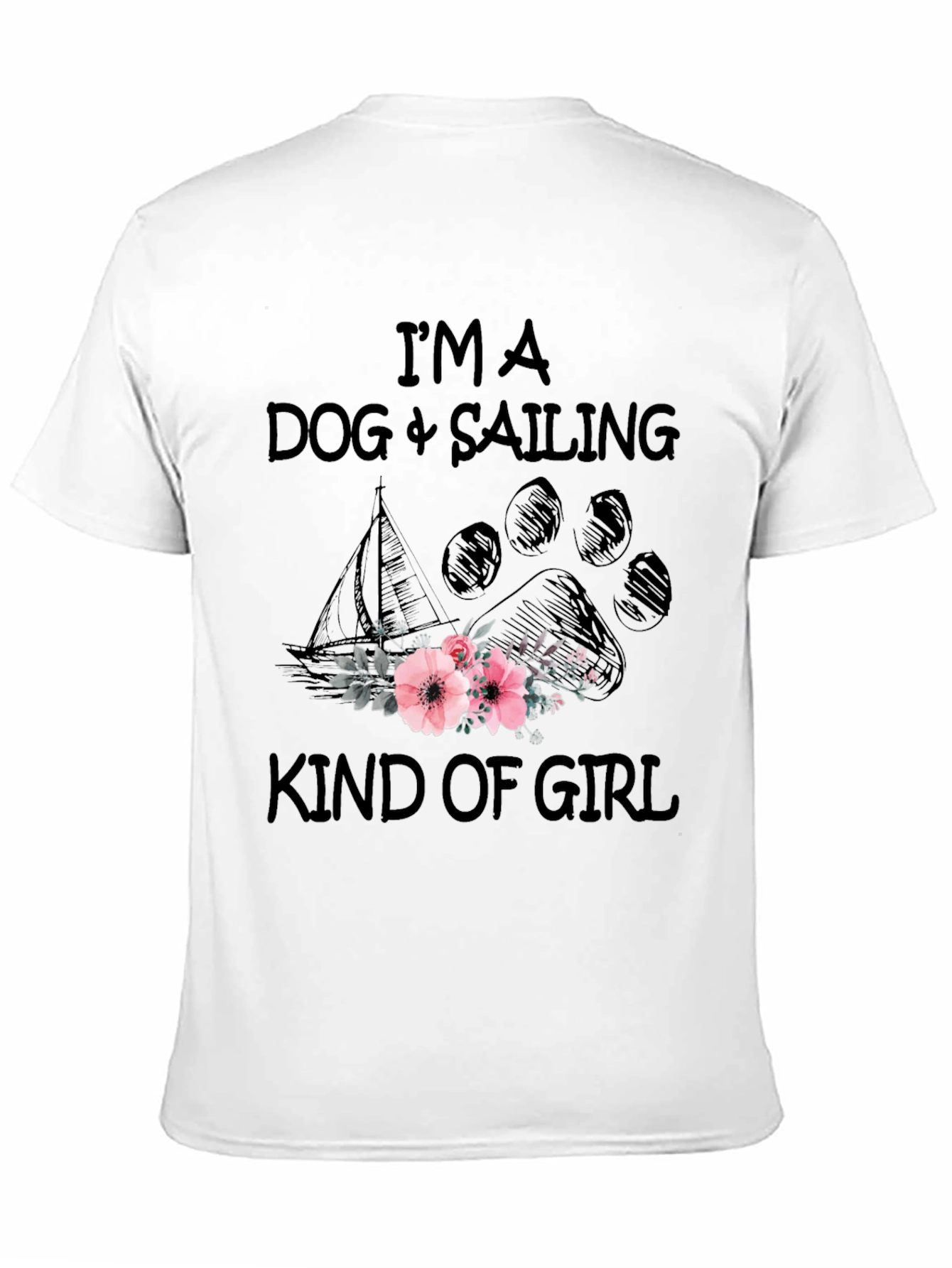 Dog and Sailing Kind of Girl Graphic Tee