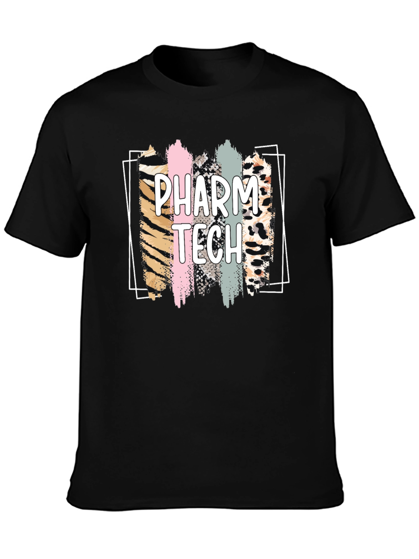 Pharm Tech Animal Print Brush Stroke T-Shirt