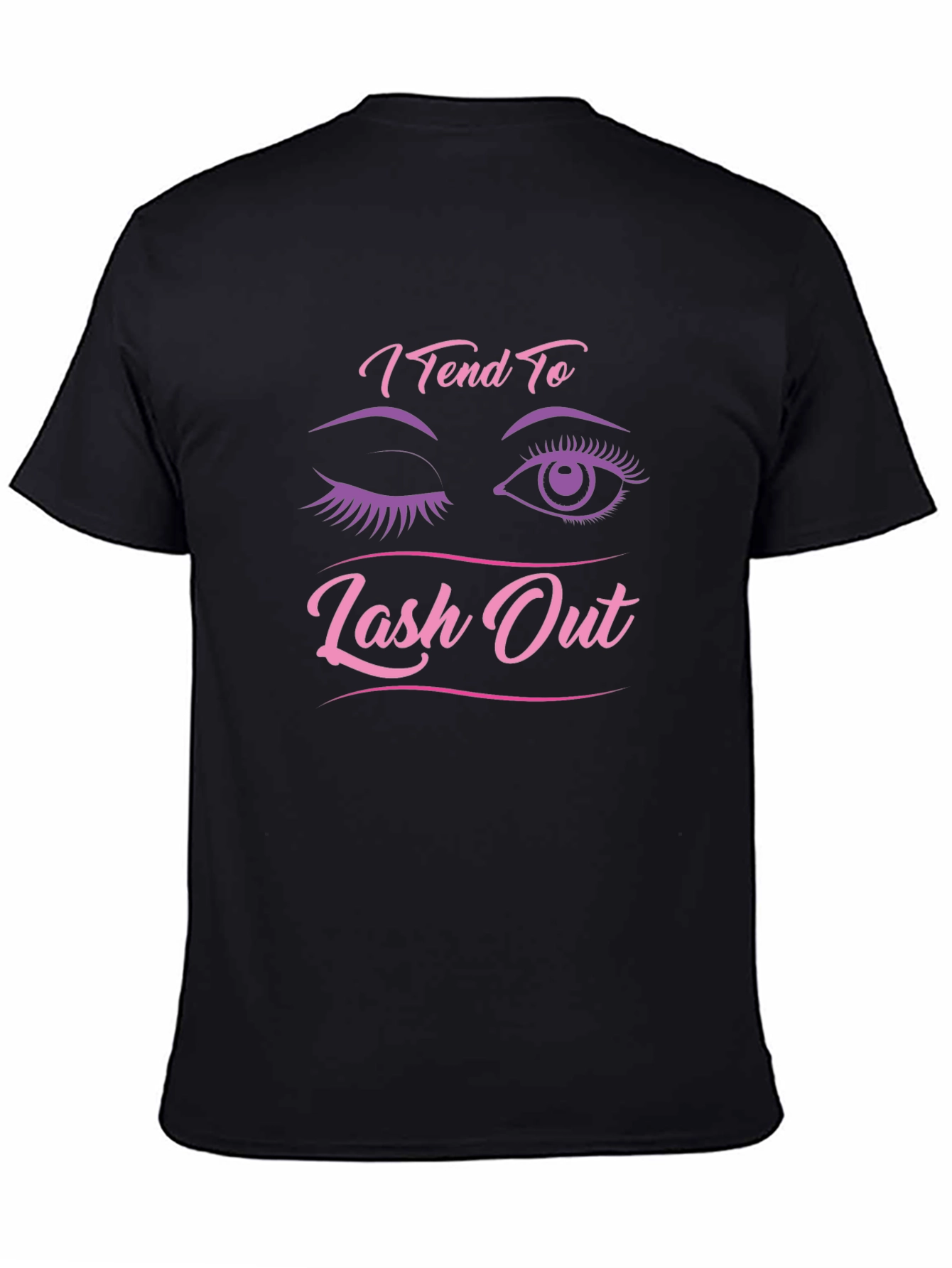 I Tend To Lash Out Graphic Tee - Black
