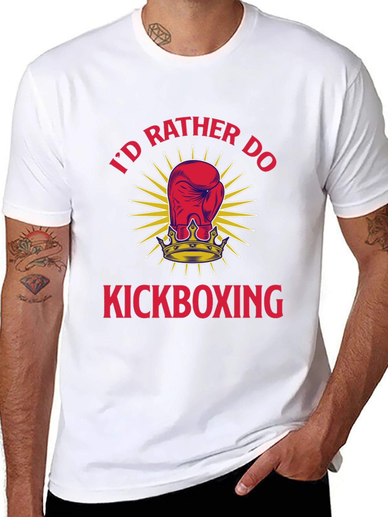 Kickboxing T-Shirt - Id Rather Do Boxing Glove Tee