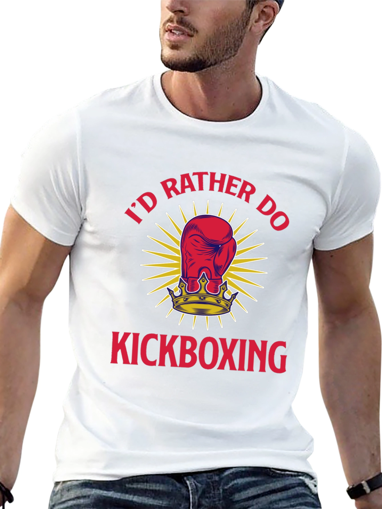 Kickboxing T-Shirt - Id Rather Do Boxing Glove Tee