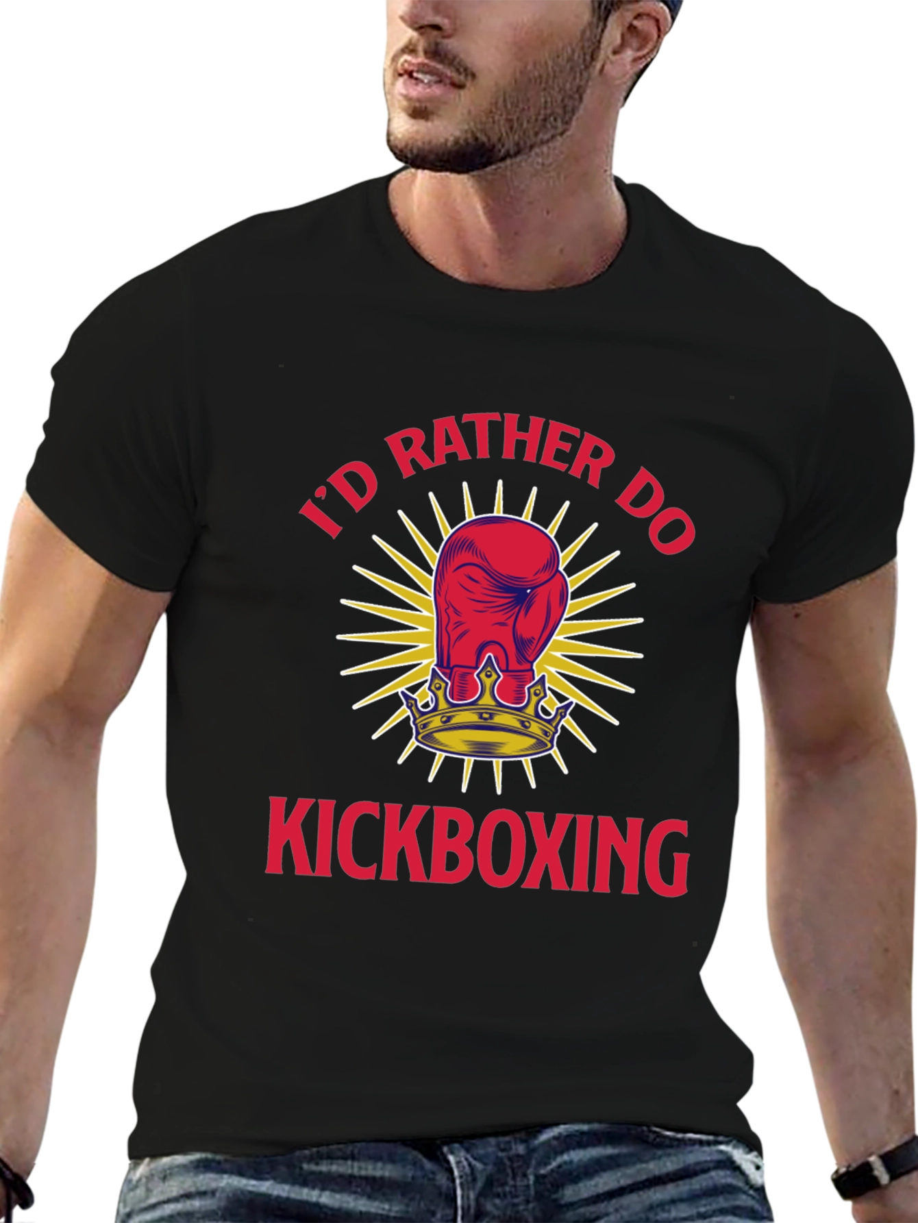 Kickboxing T-Shirt - Id Rather Do Boxing Glove Tee