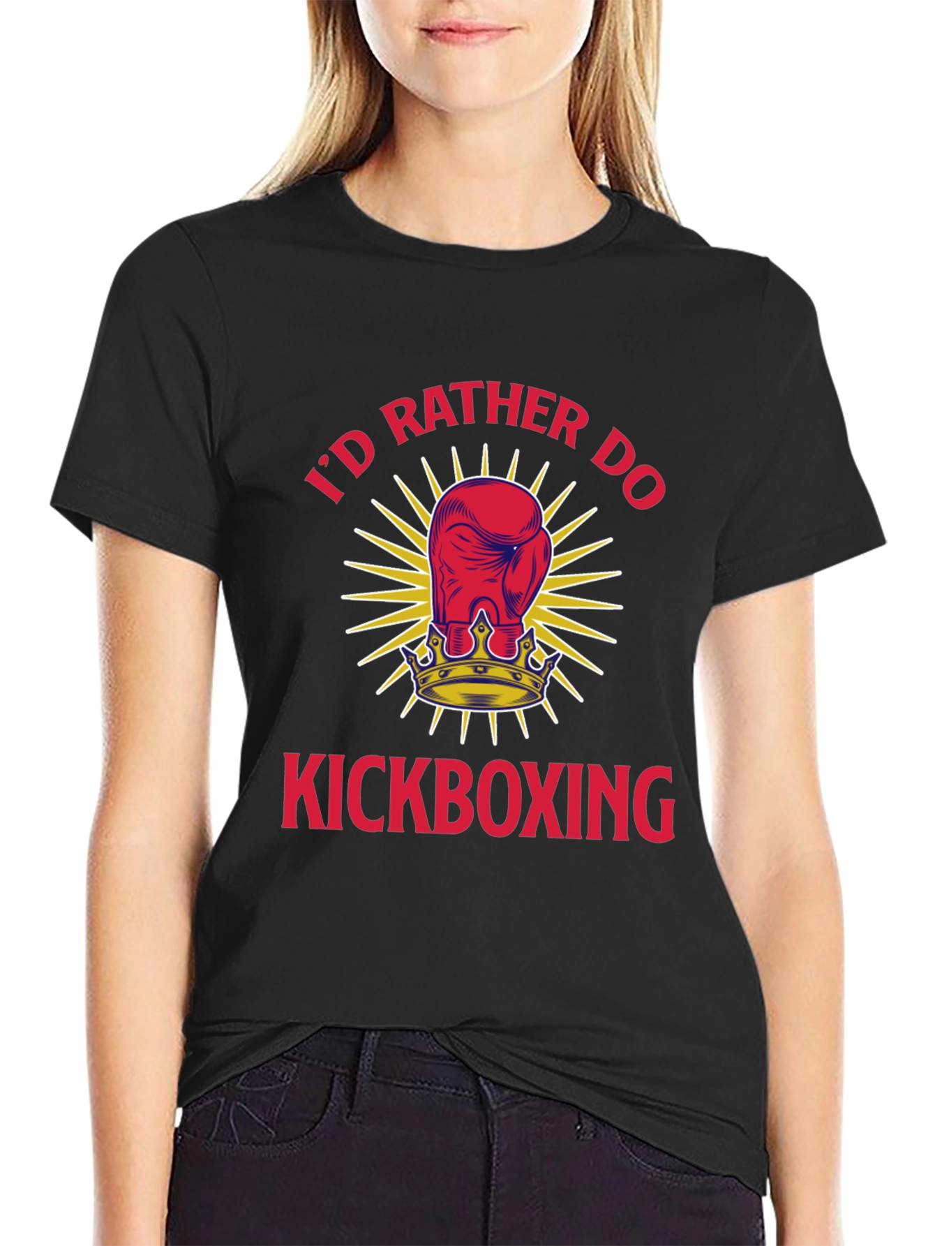 Kickboxing T-Shirt - Id Rather Do Boxing Glove Tee