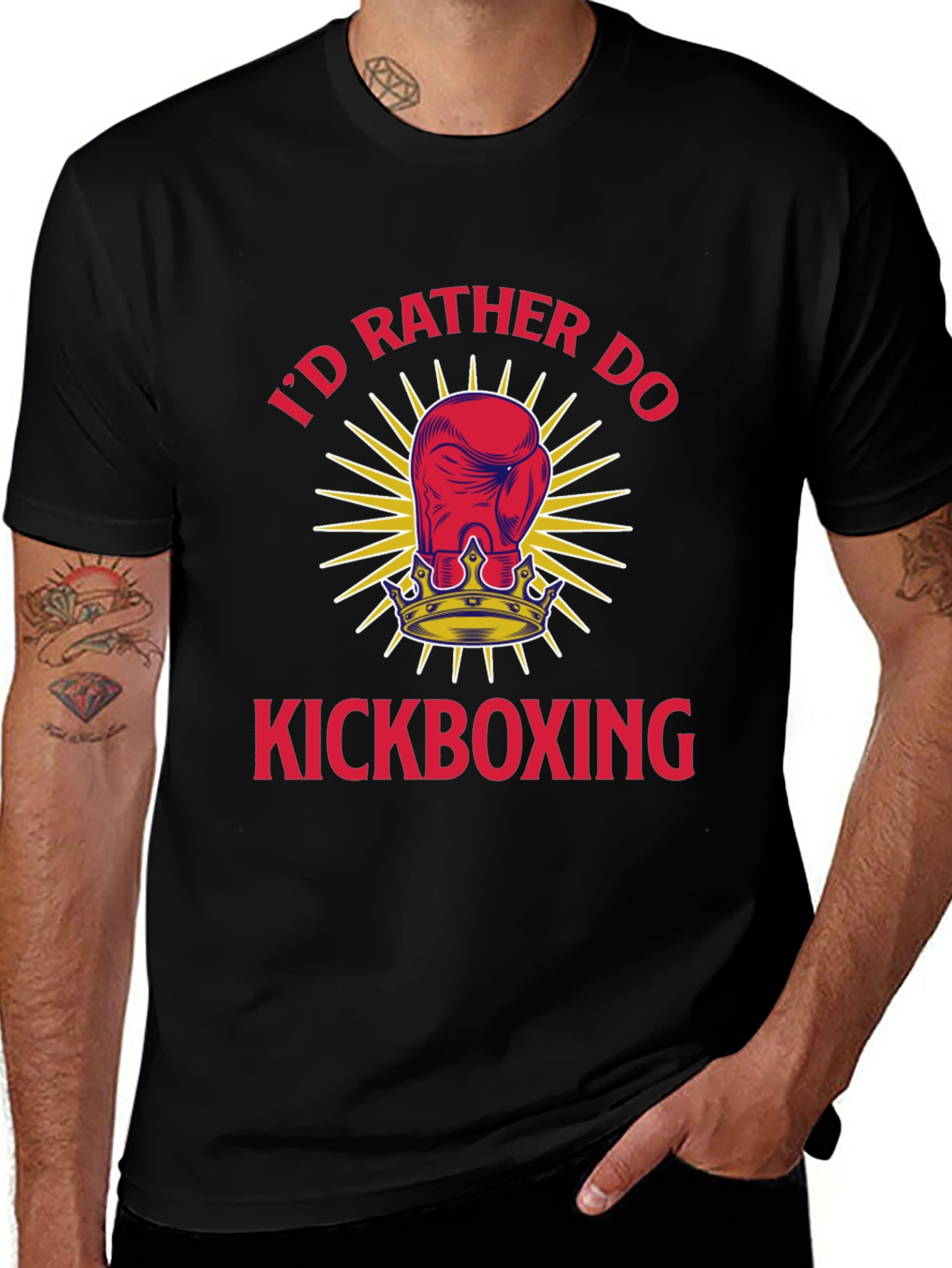 Kickboxing T-Shirt - Id Rather Do Boxing Glove Tee
