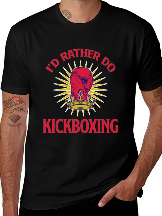 Kickboxing T-Shirt - Id Rather Do Boxing Glove Tee