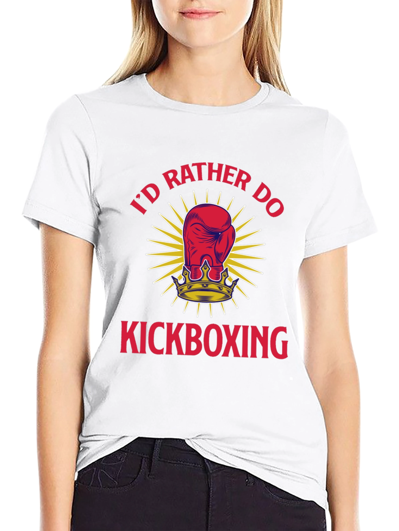Kickboxing T-Shirt - Id Rather Do Boxing Glove Tee