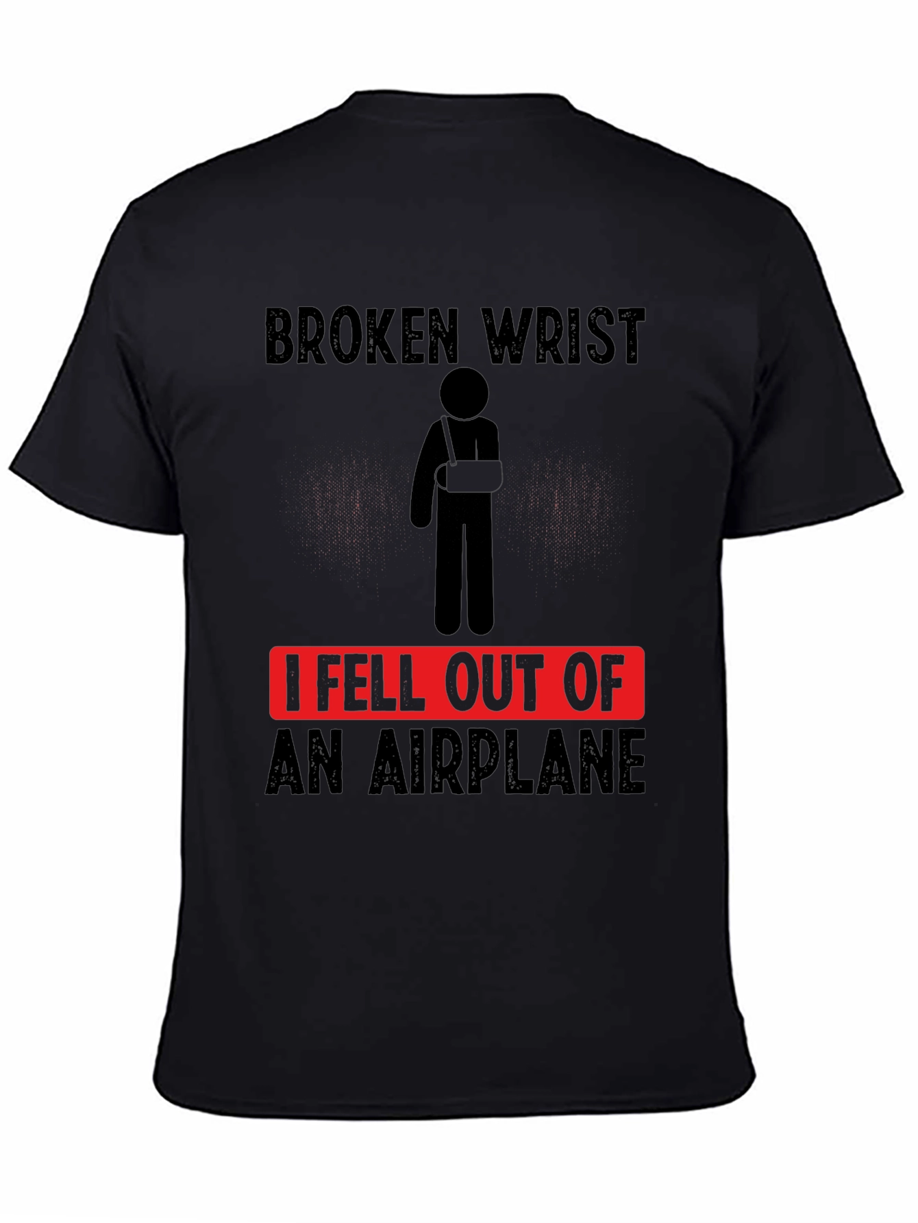 Broken Wrist Airplane T-Shirt Funny Injury Tee
