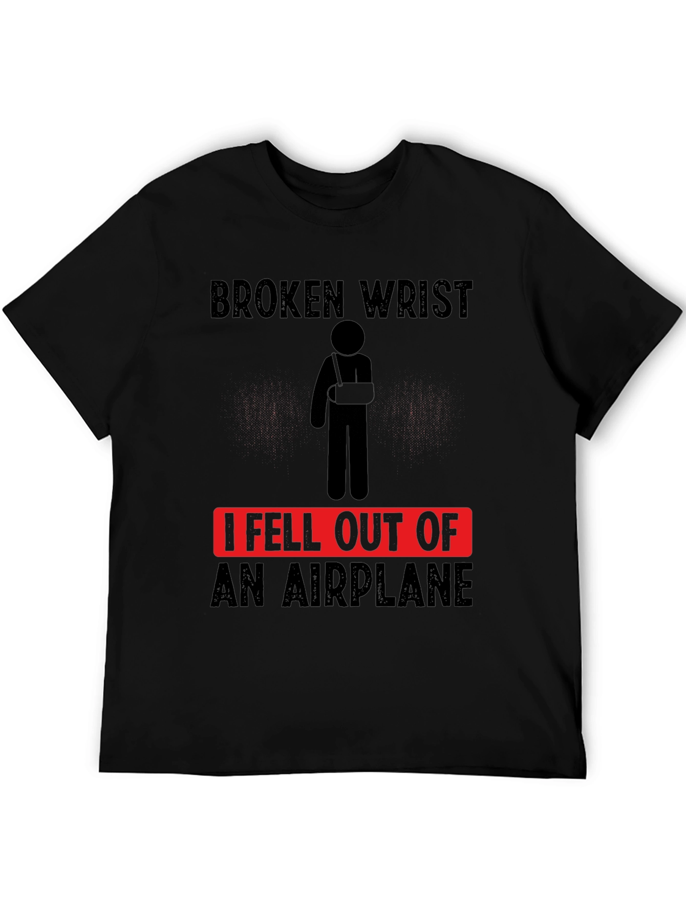 Broken Wrist Airplane T-Shirt Funny Injury Tee