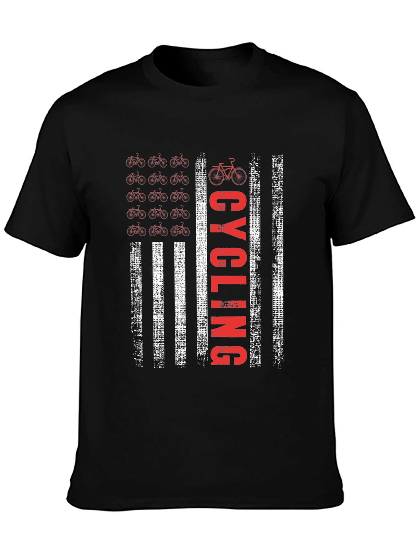 Cycling American Flag T-Shirt