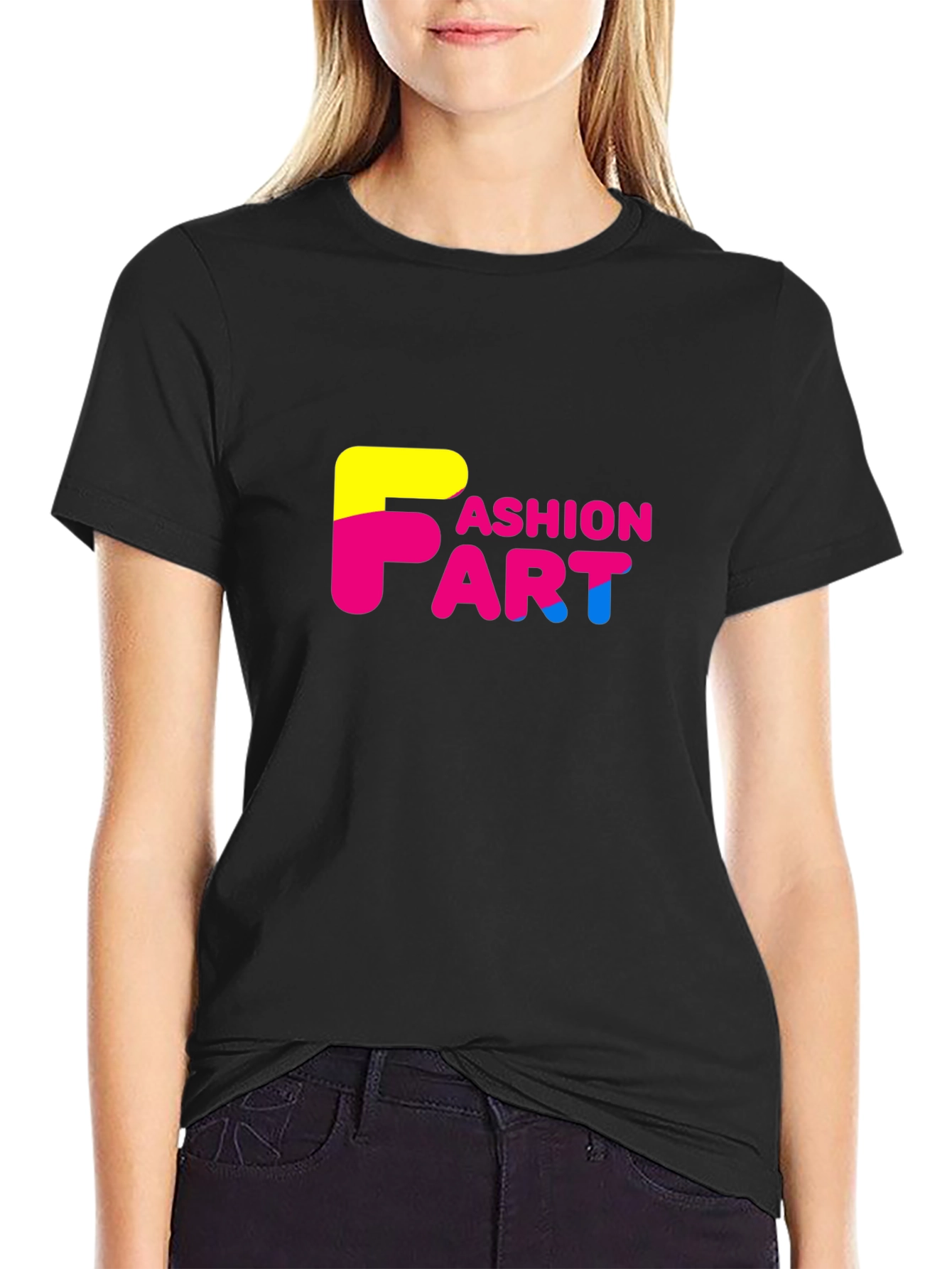 Fashion Art Graphic Black T-Shirt
