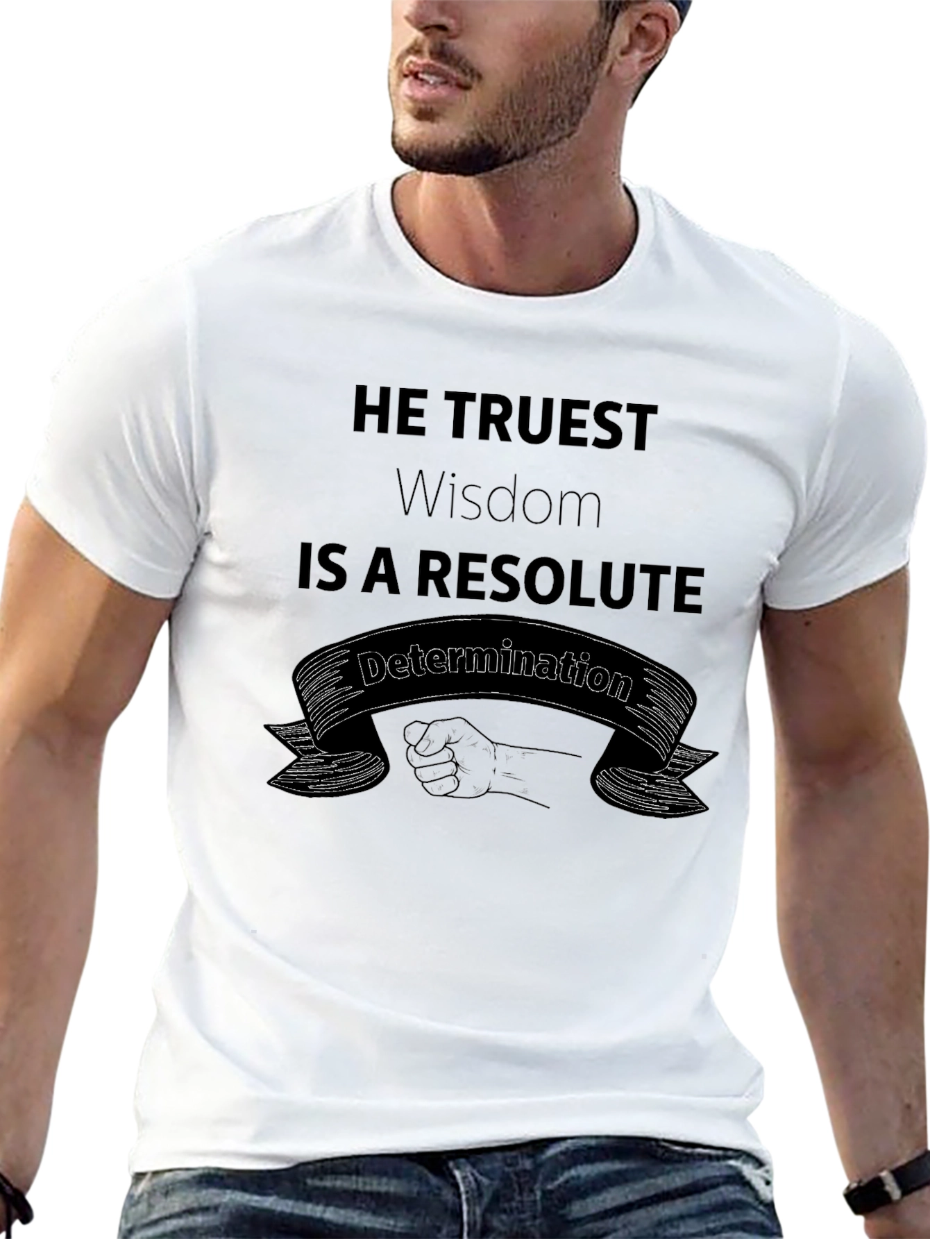 Wisdom Determination Graphic T-Shirt - Motivational Design