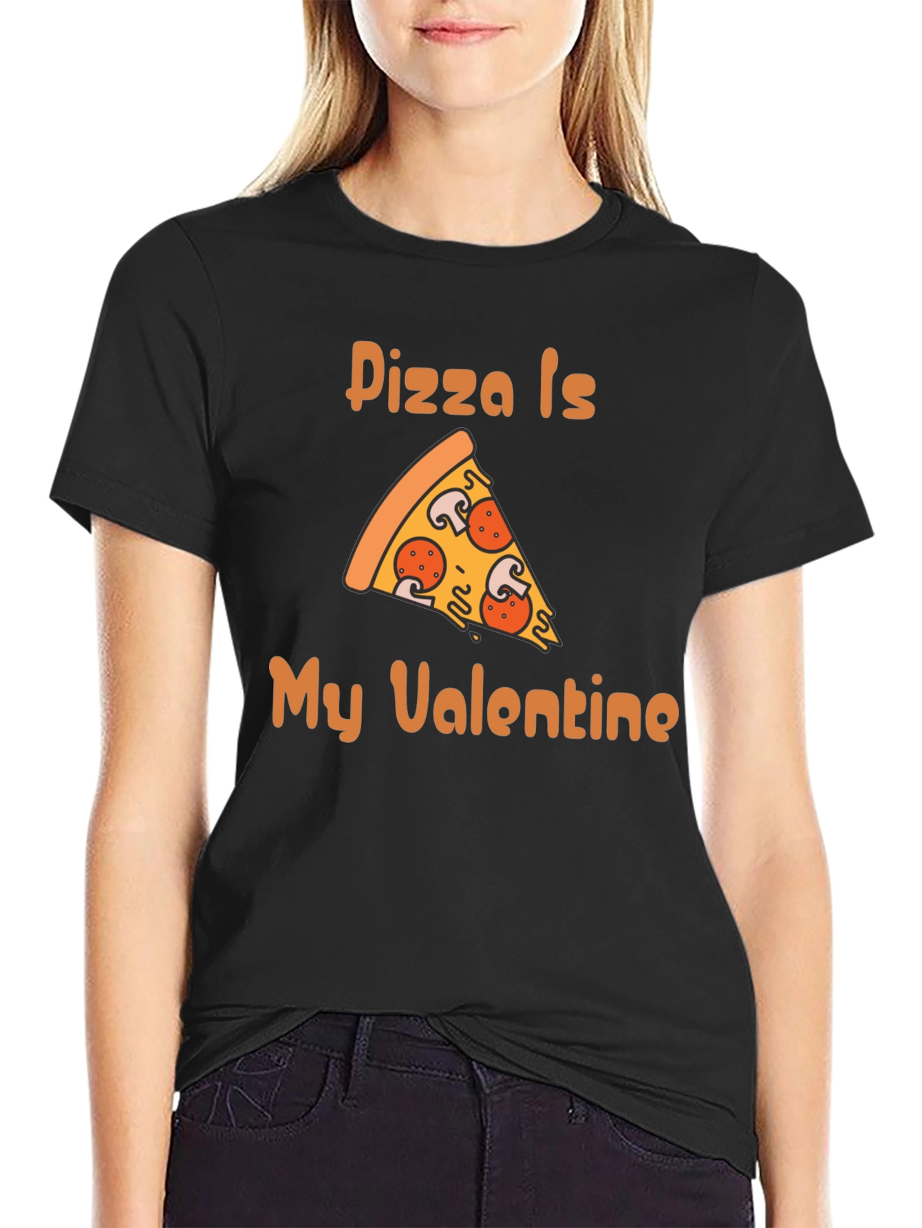 Pizza Is My Valentine Graphic T-Shirt
