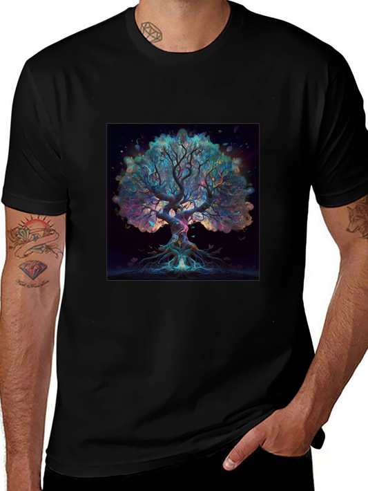 Mystical Tree Graphic Tee - Artistic Design