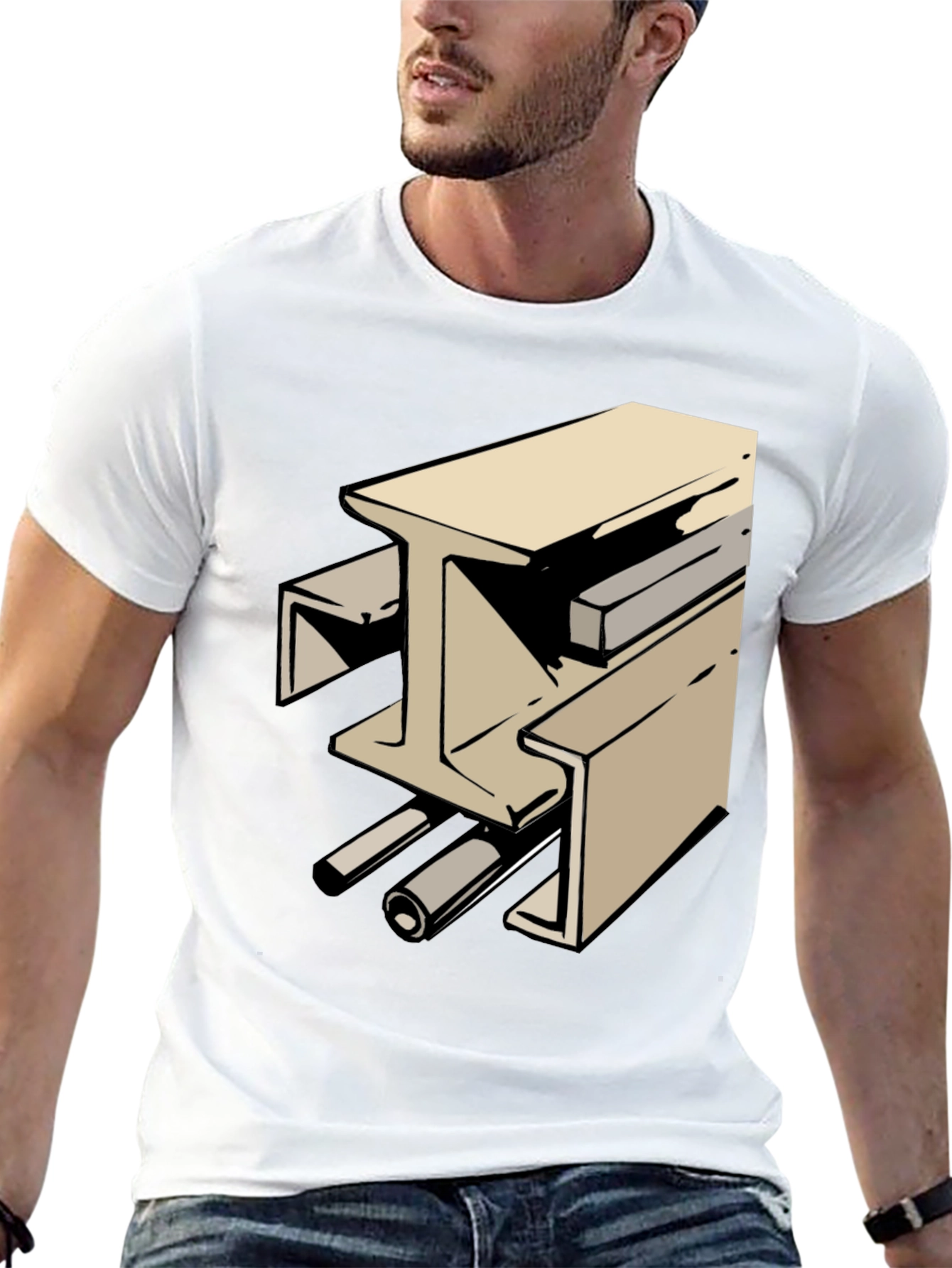 Construction Tee: Beam Graphic T-Shirt