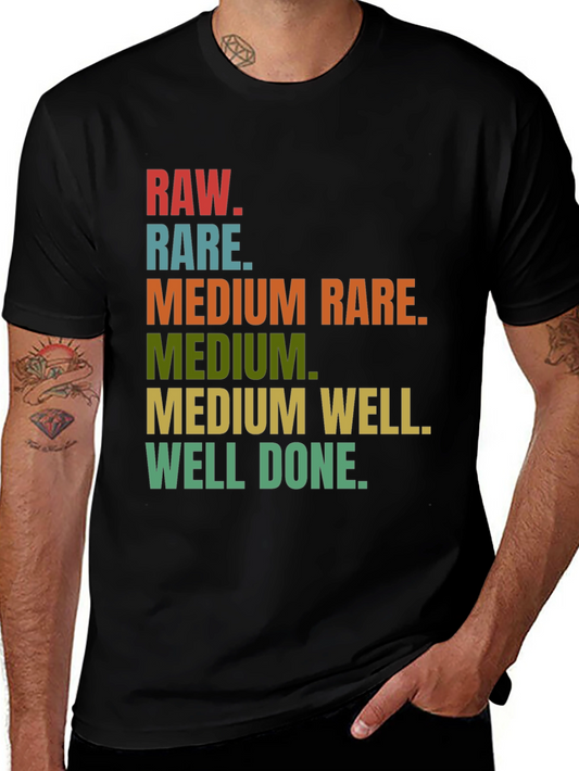 Steak Doneness T-Shirt - Funny Grilling Tee