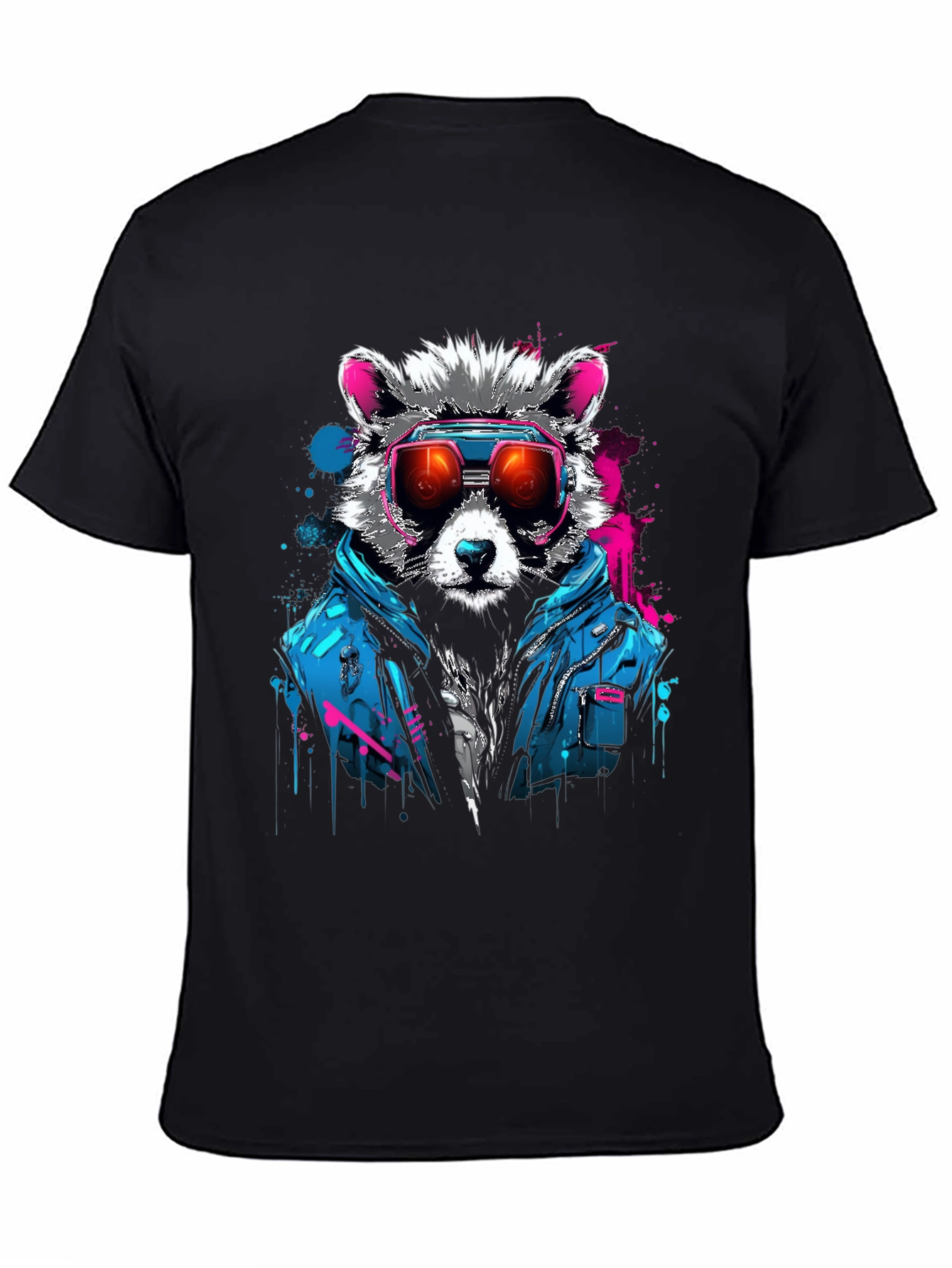 Raccoon Retro Wave Graphic T-Shirt