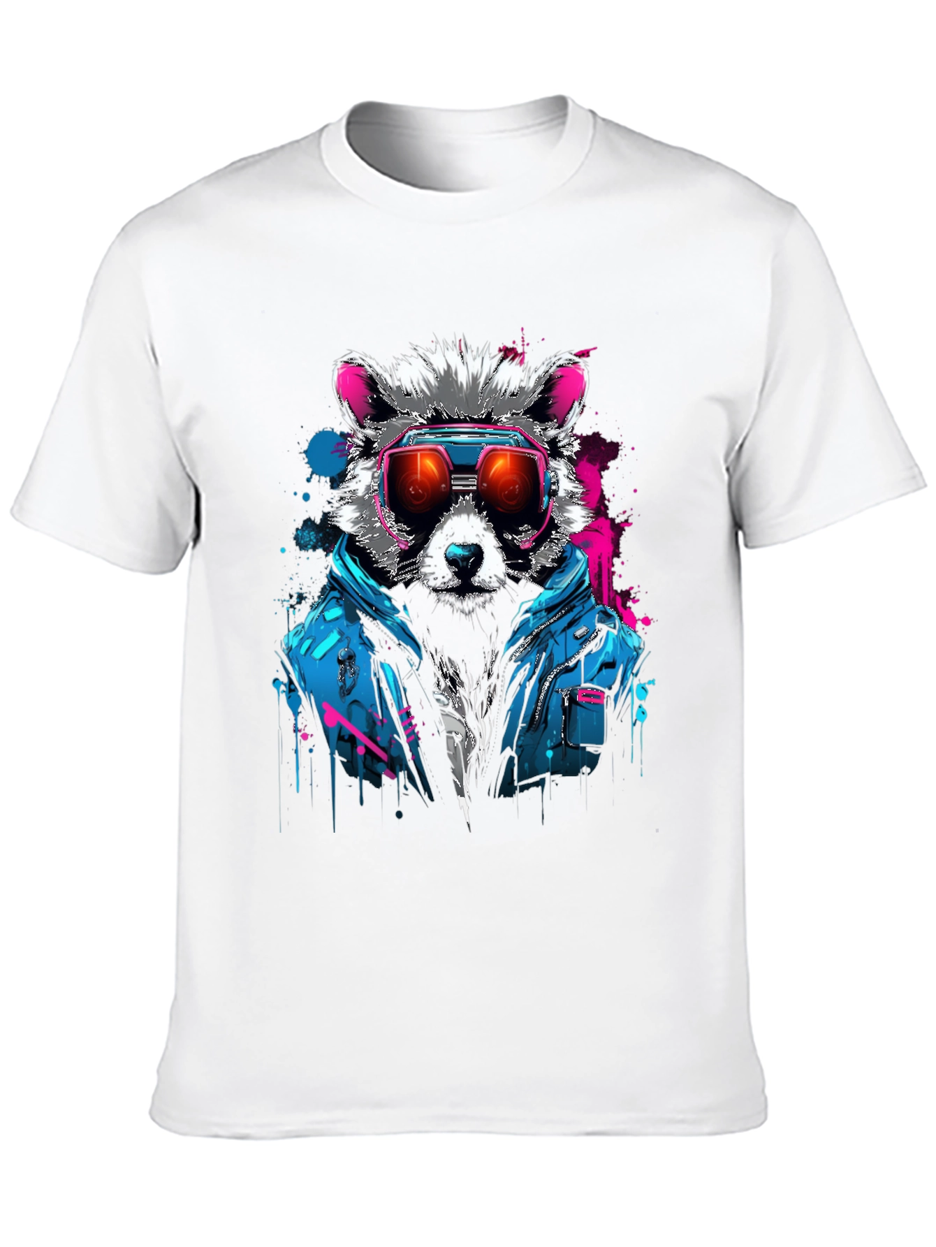 Raccoon Retro Wave Graphic T-Shirt