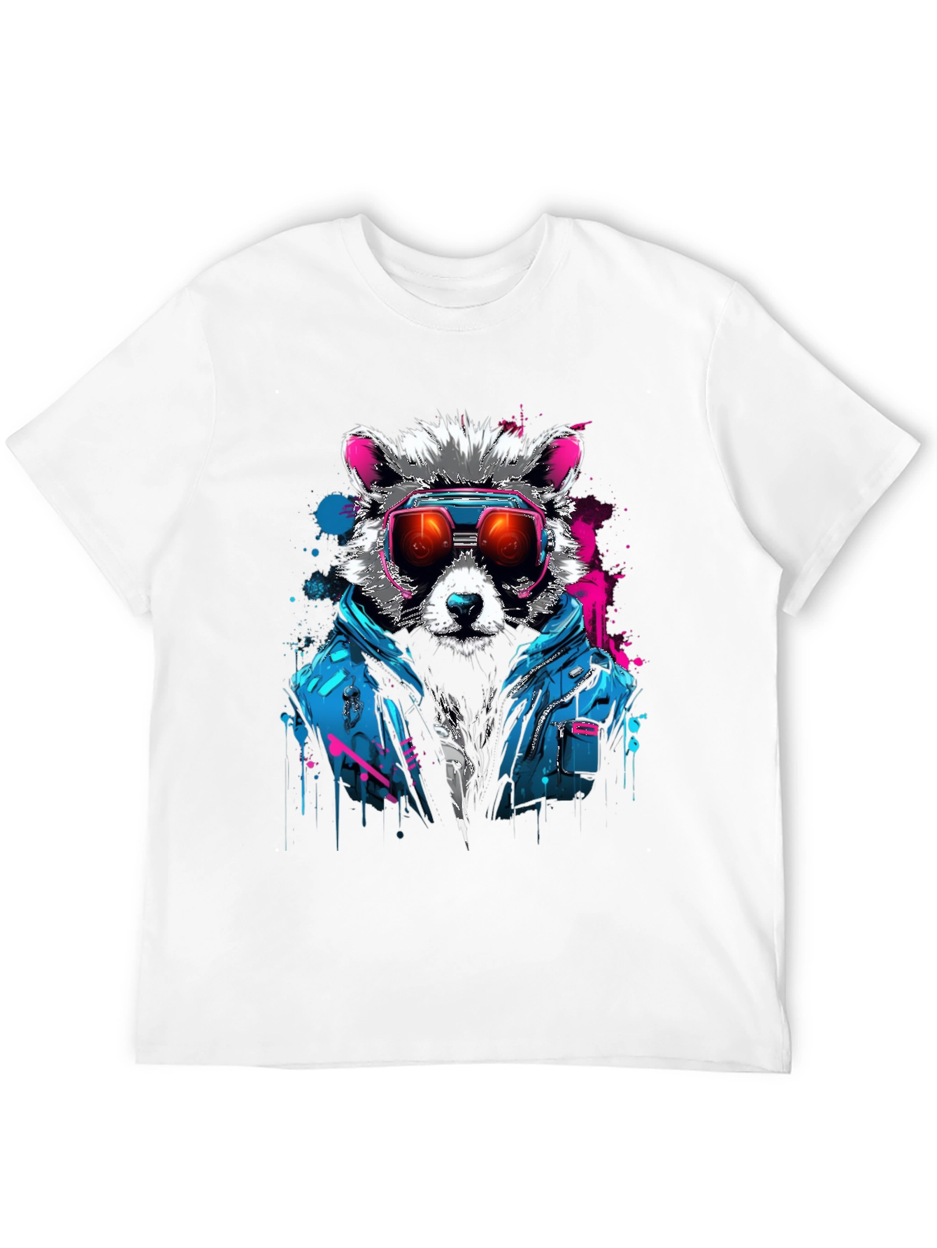 Raccoon Retro Wave Graphic T-Shirt