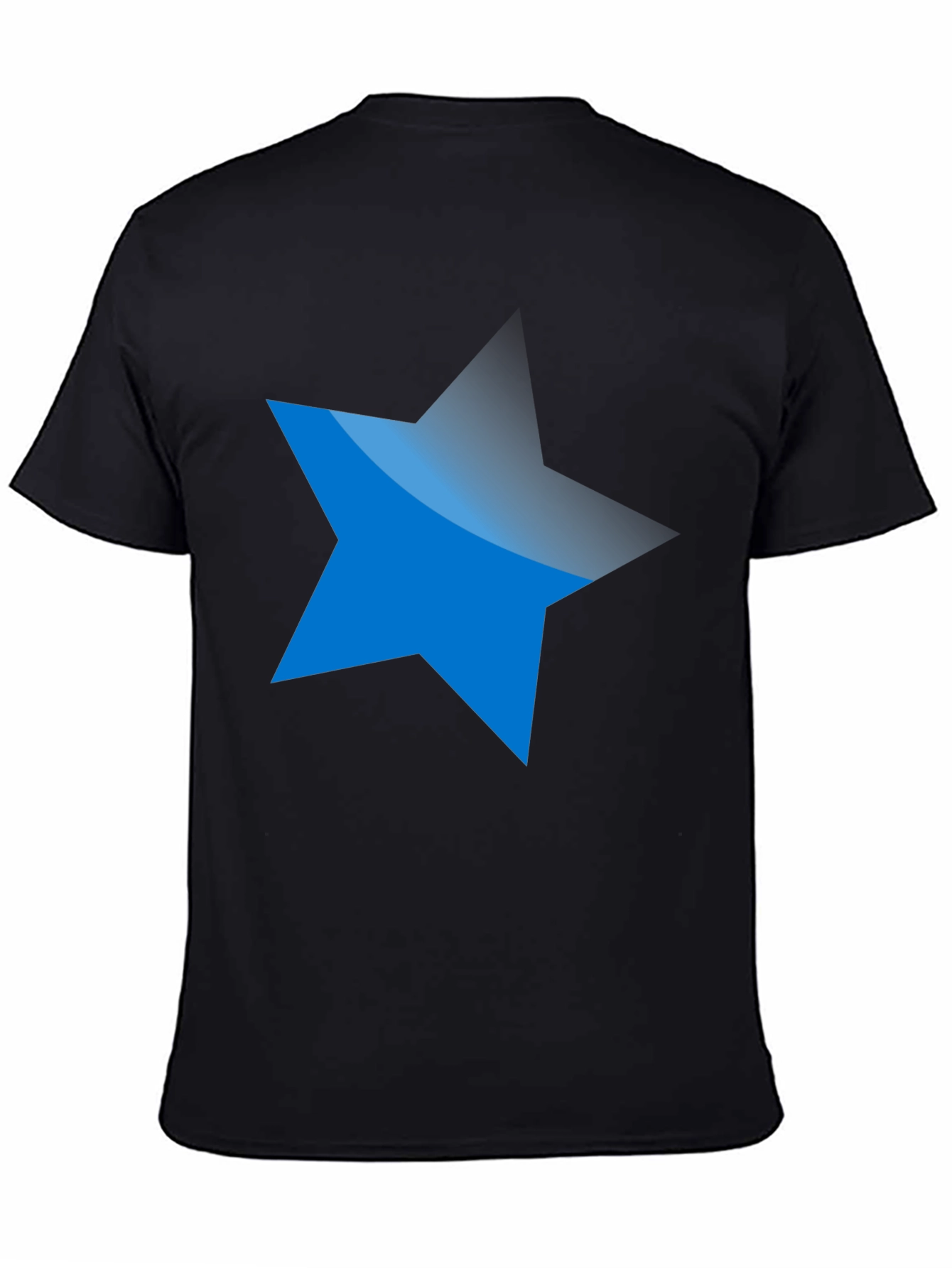 Blue Star Graphic Black T-Shirt