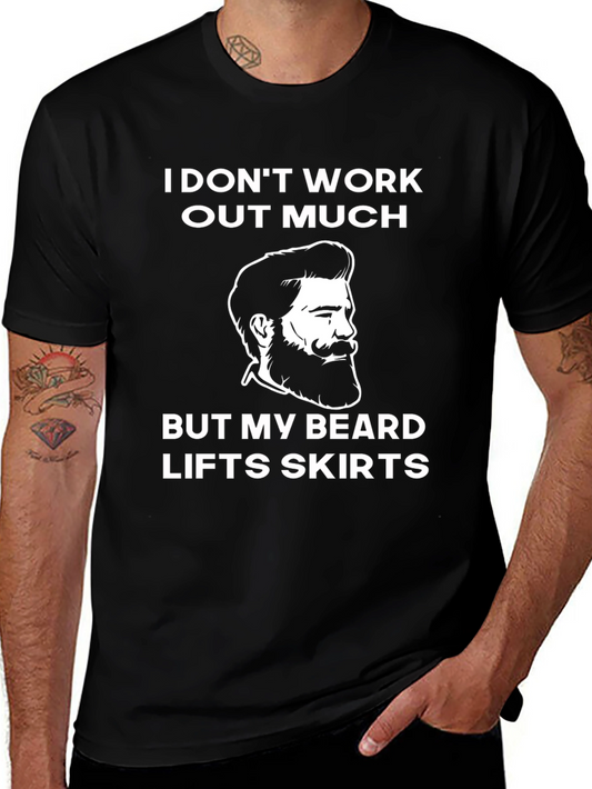 Beard Lifts Skirts Mens Graphic T-Shirt