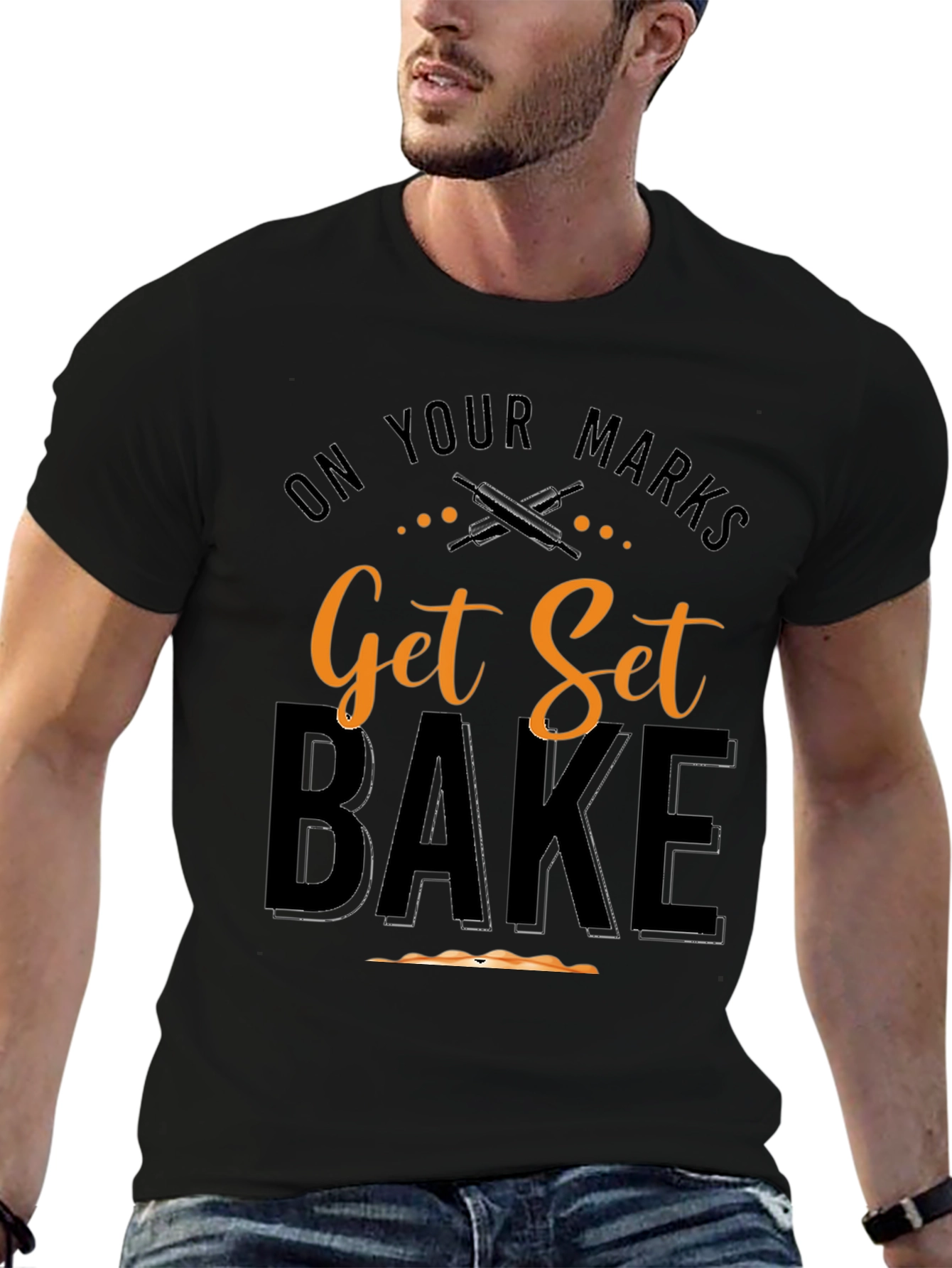 Get Set Bake Black T-Shirt